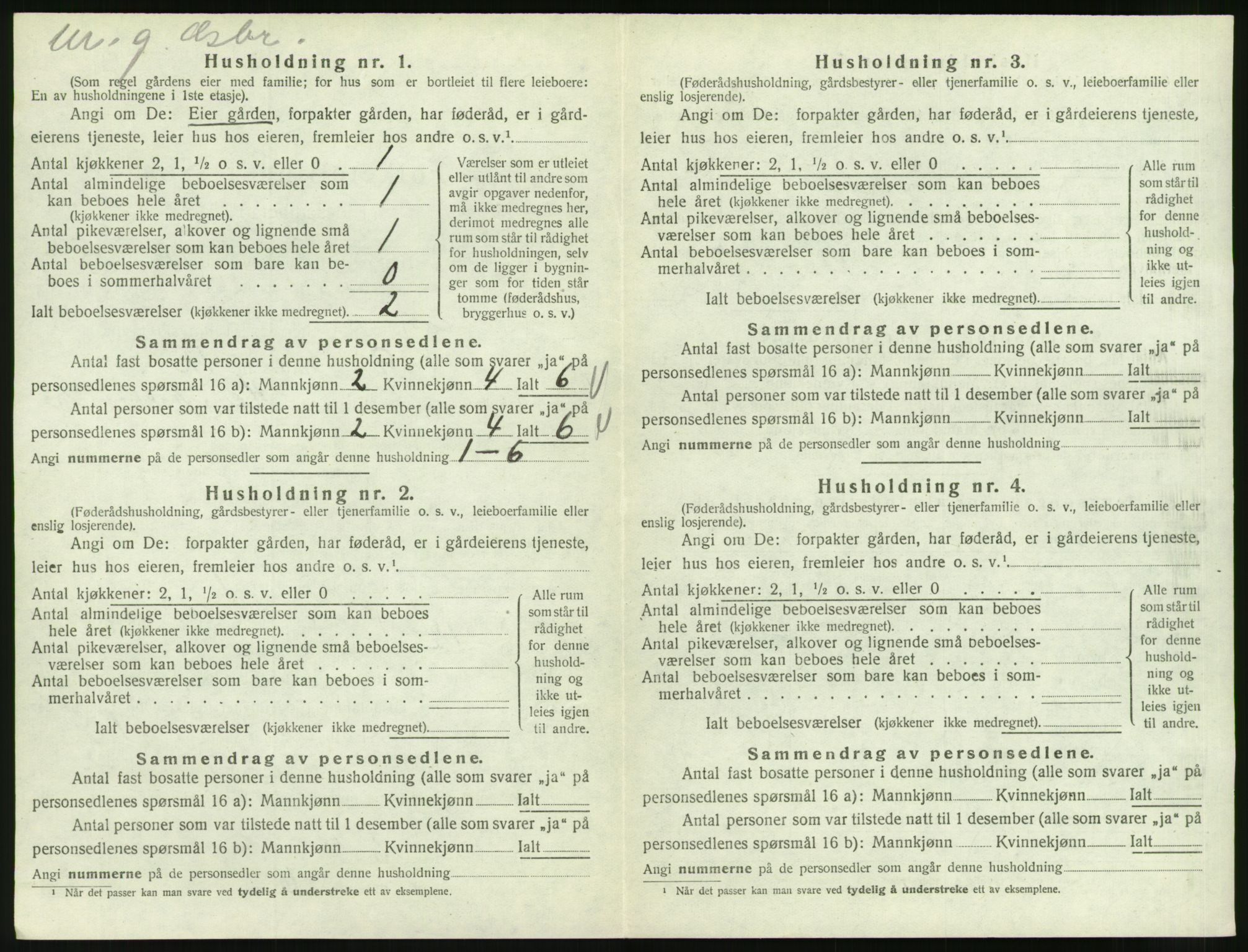 SAT, 1920 census for Veøy, 1920, p. 162