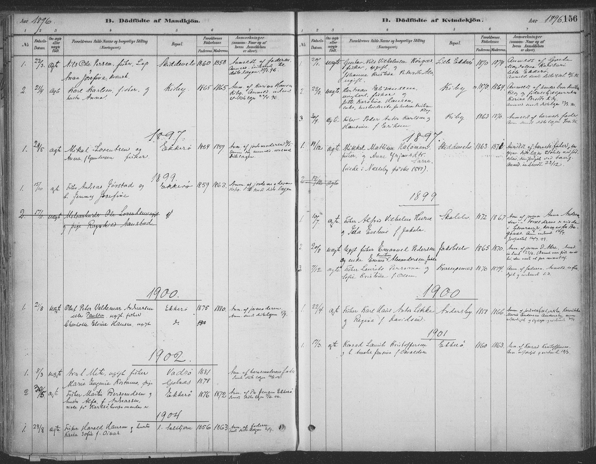 Vadsø sokneprestkontor, SATØ/S-1325/H/Ha/L0009kirke: Parish register (official) no. 9, 1881-1917, p. 156