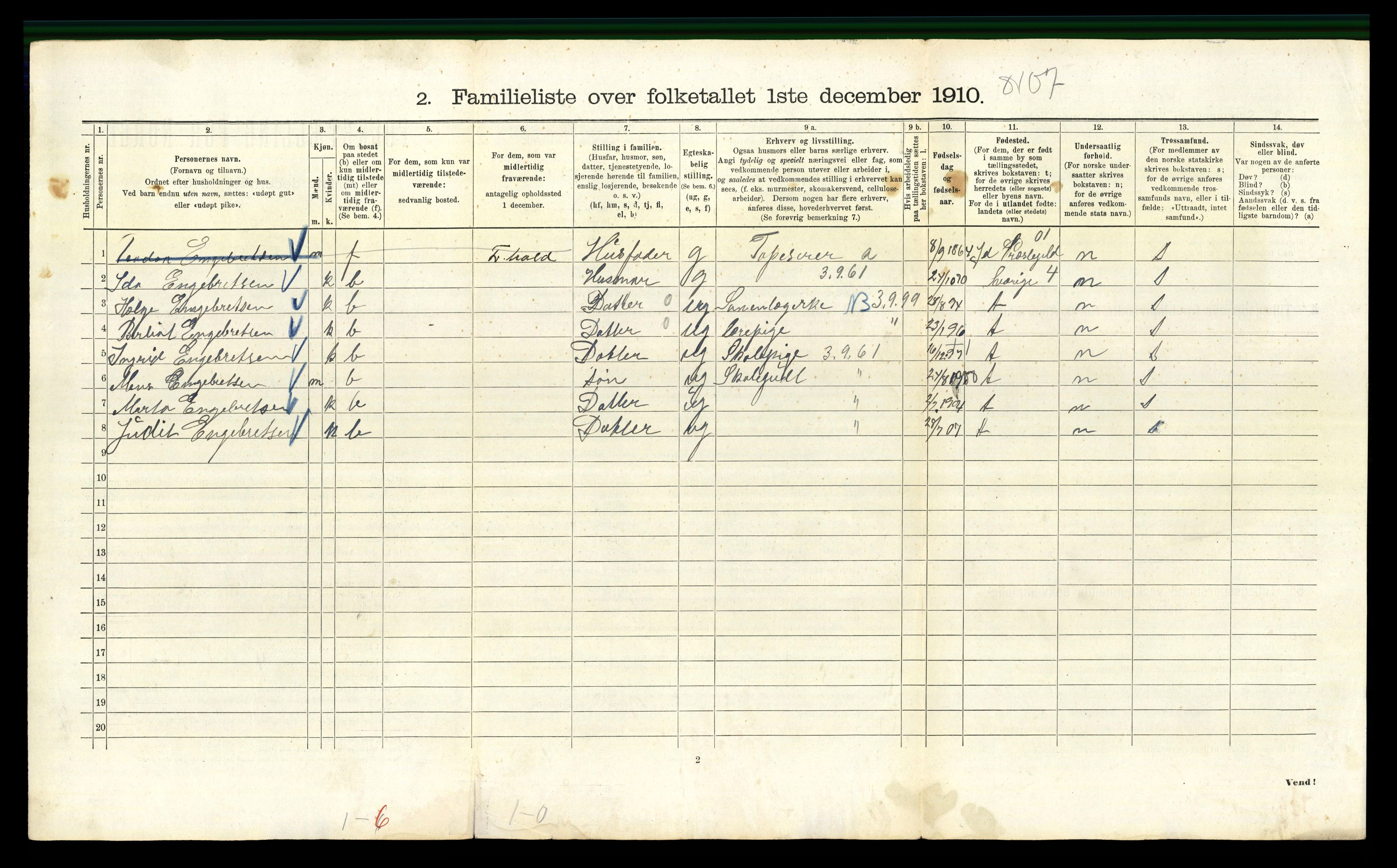RA, 1910 census for Kristiania, 1910, p. 32972