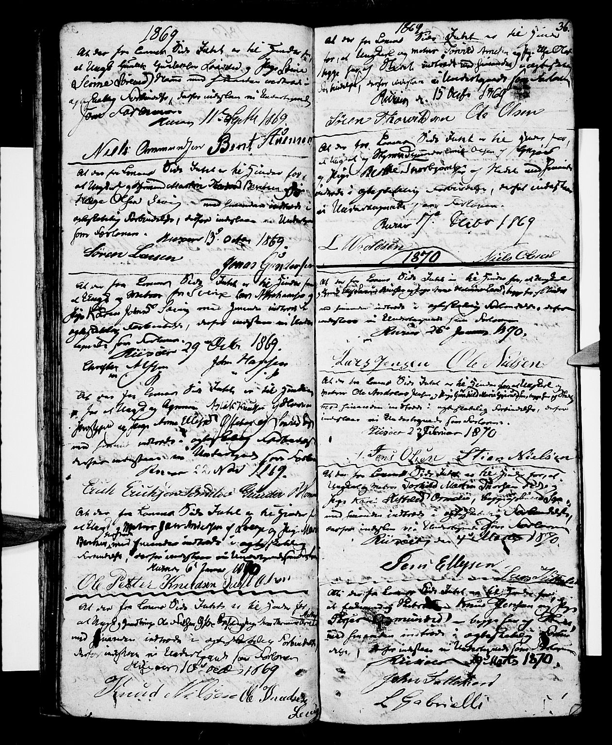 Risør sokneprestkontor, SAK/1111-0035/F/Fb/L0003: Parish register (copy) no. B 3 /1, 1812-1874, p. 36