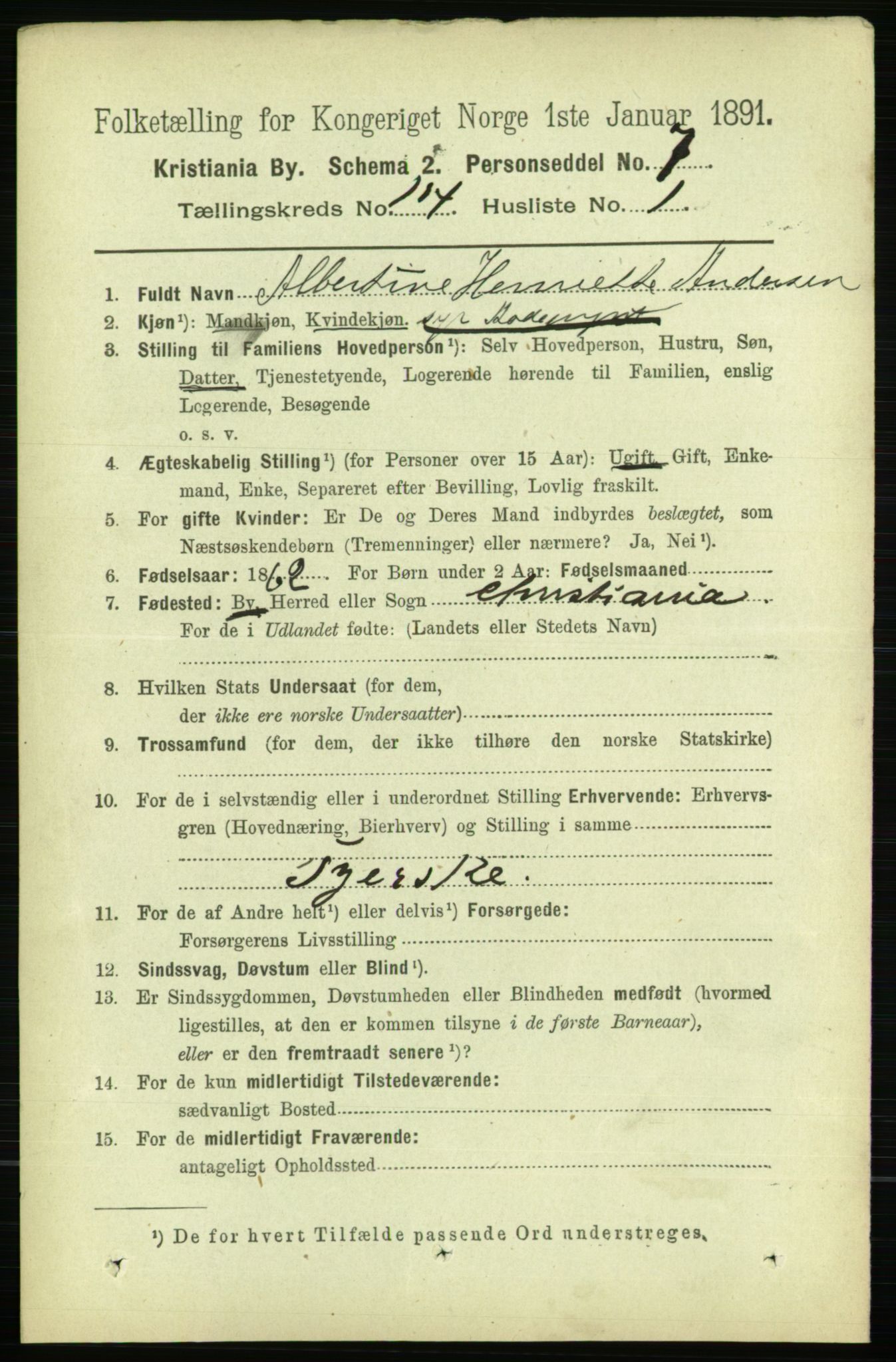 RA, 1891 census for 0301 Kristiania, 1891, p. 60769