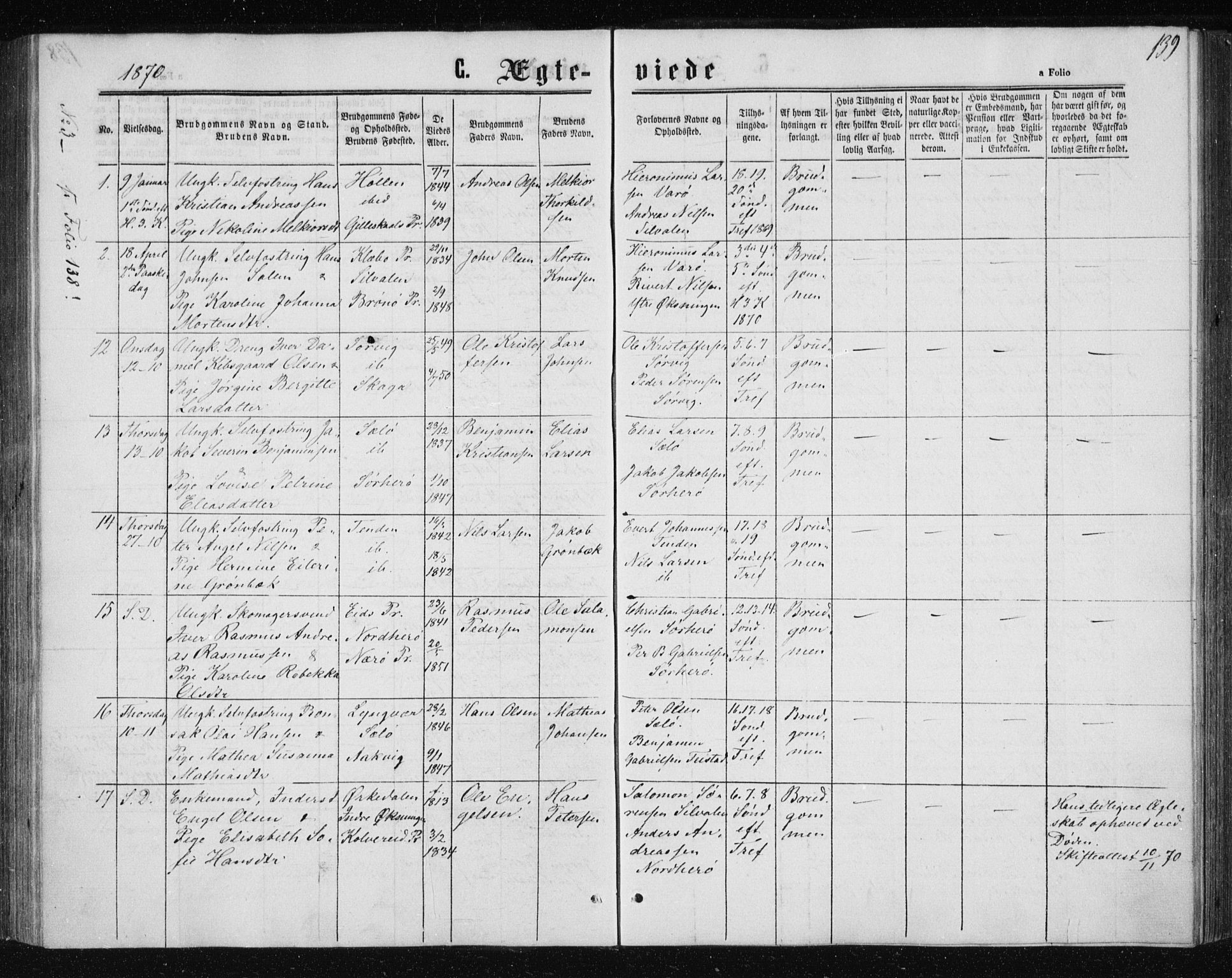 Ministerialprotokoller, klokkerbøker og fødselsregistre - Nordland, AV/SAT-A-1459/834/L0505: Parish register (official) no. 834A03, 1862-1871, p. 139