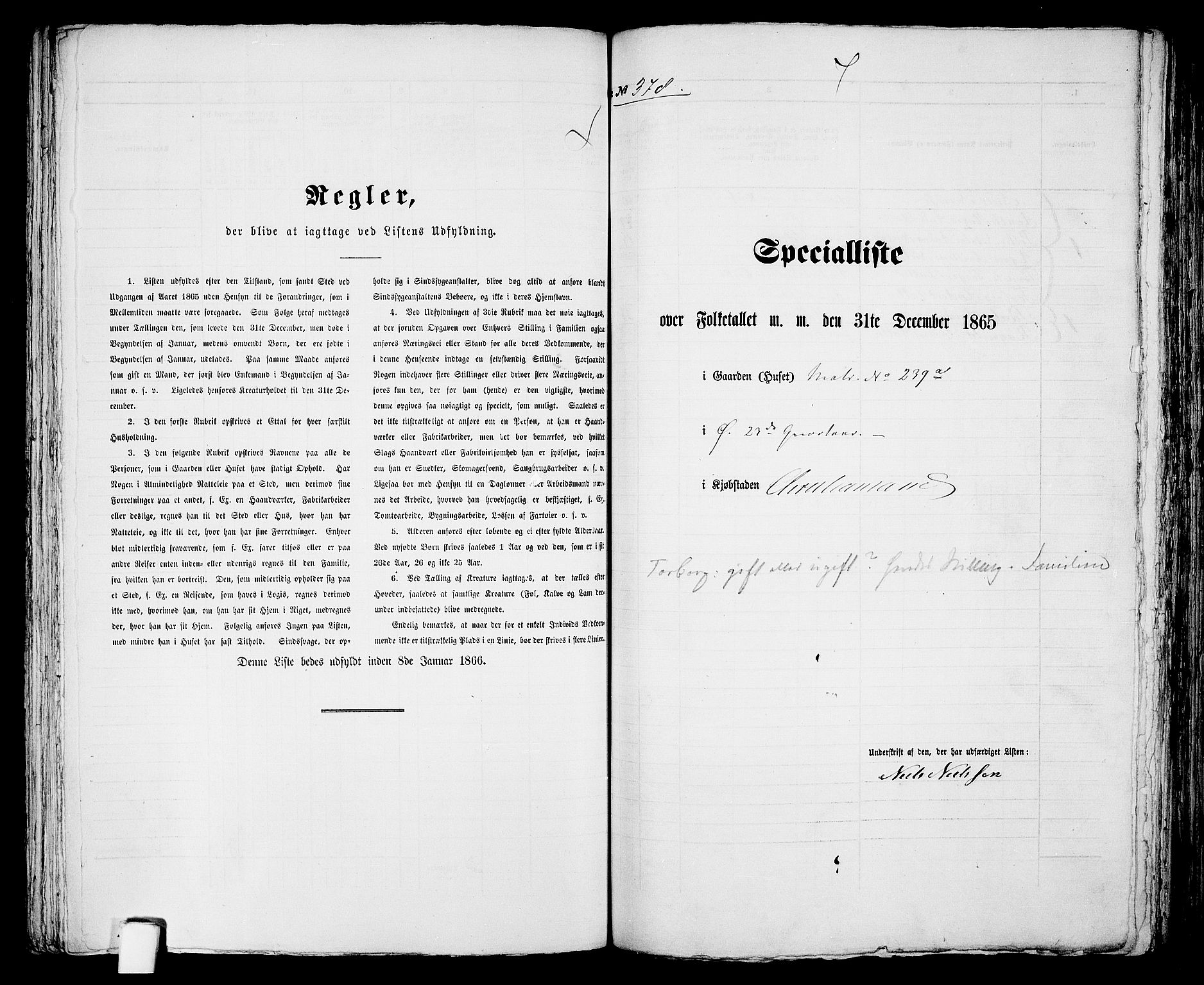 RA, 1865 census for Kristiansand, 1865, p. 777