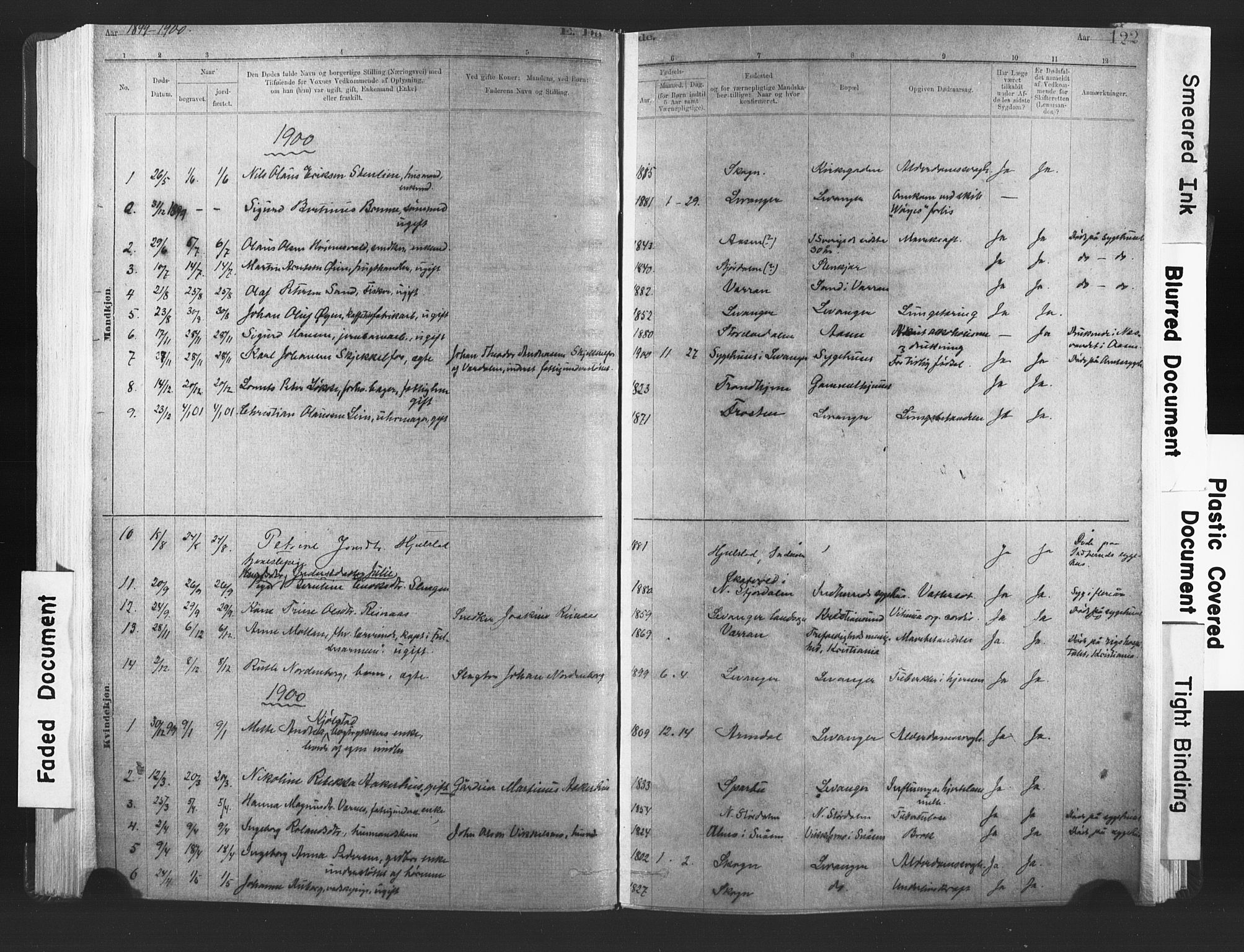 Ministerialprotokoller, klokkerbøker og fødselsregistre - Nord-Trøndelag, SAT/A-1458/720/L0189: Parish register (official) no. 720A05, 1880-1911, p. 122
