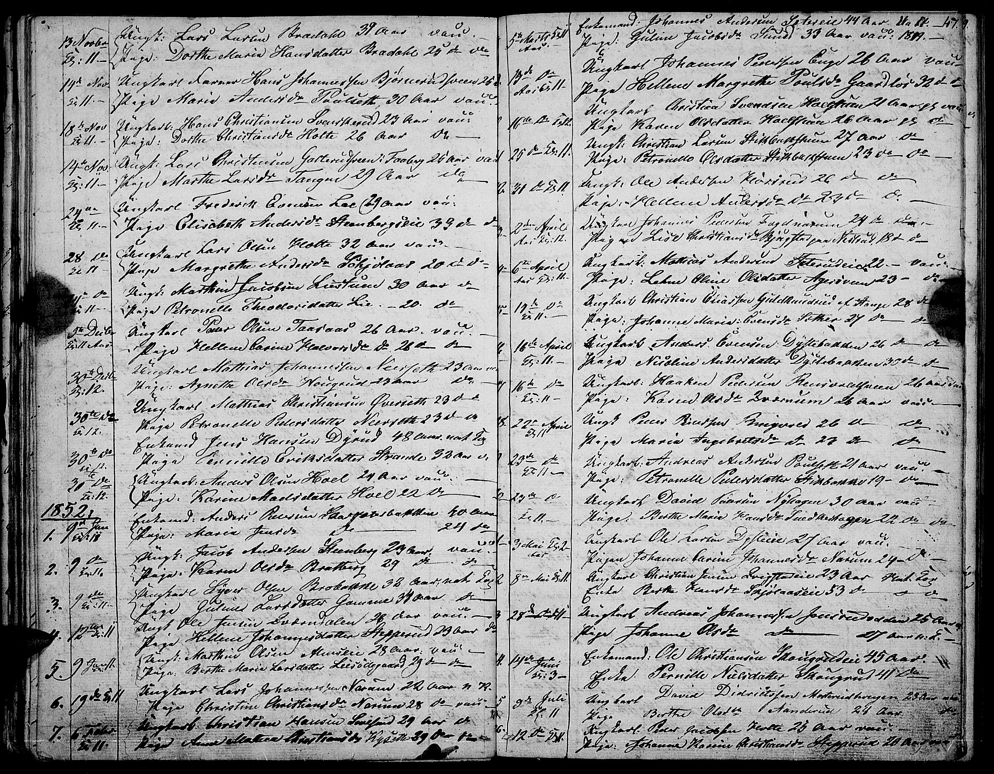 Vestre Toten prestekontor, SAH/PREST-108/H/Ha/Hab/L0003: Parish register (copy) no. 3, 1846-1854, p. 47