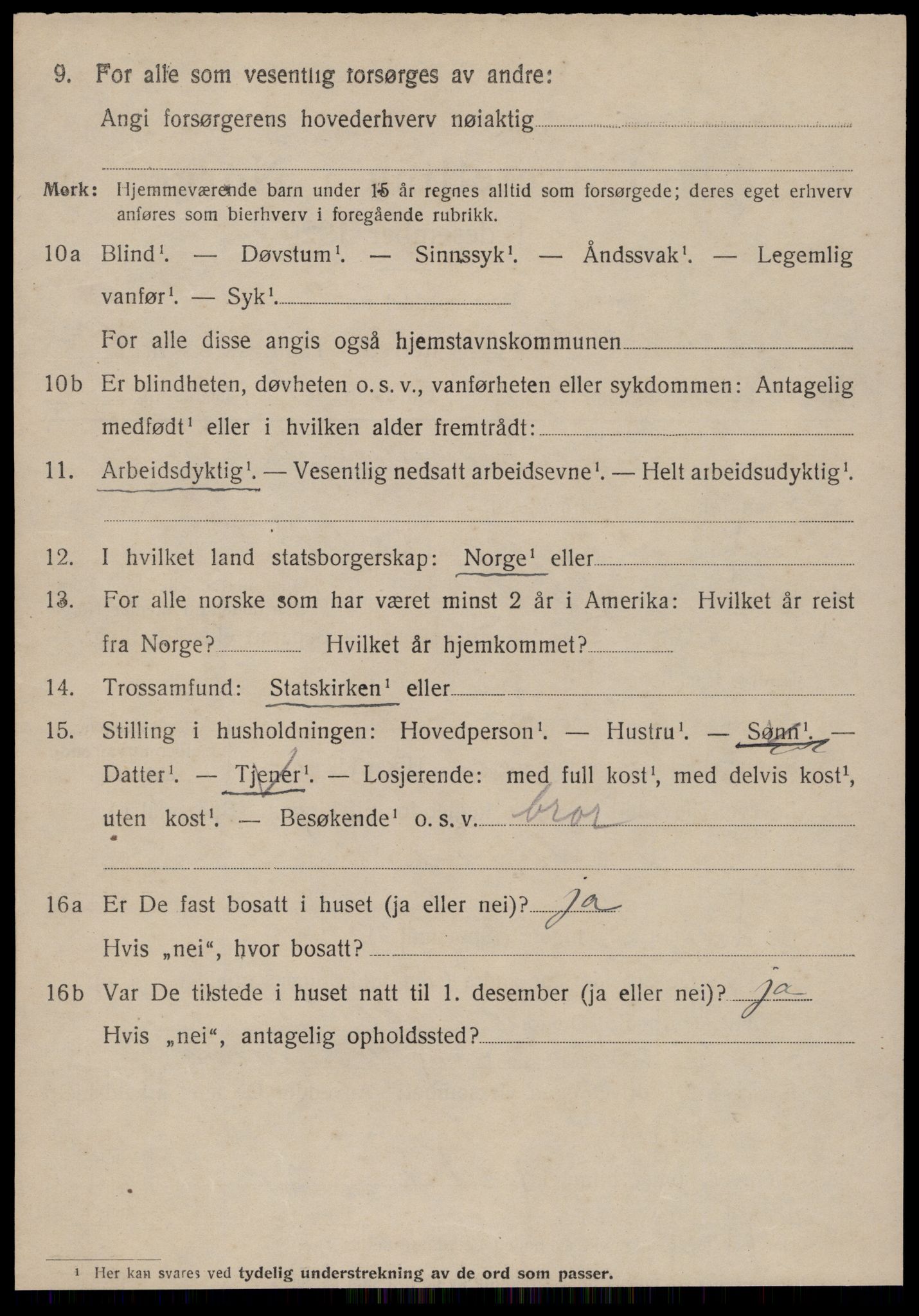 SAT, 1920 census for Skodje, 1920, p. 2624