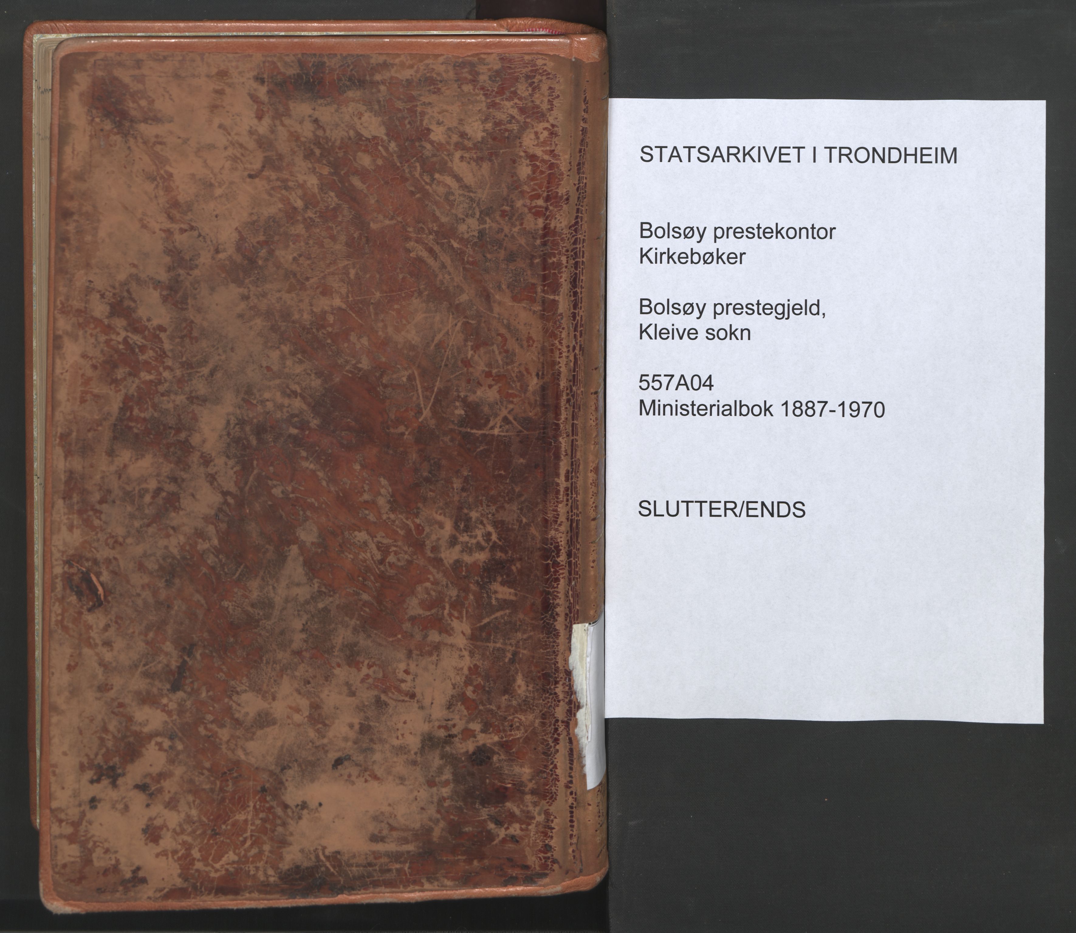 Ministerialprotokoller, klokkerbøker og fødselsregistre - Møre og Romsdal, SAT/A-1454/557/L0682: Parish register (official) no. 557A04, 1887-1970