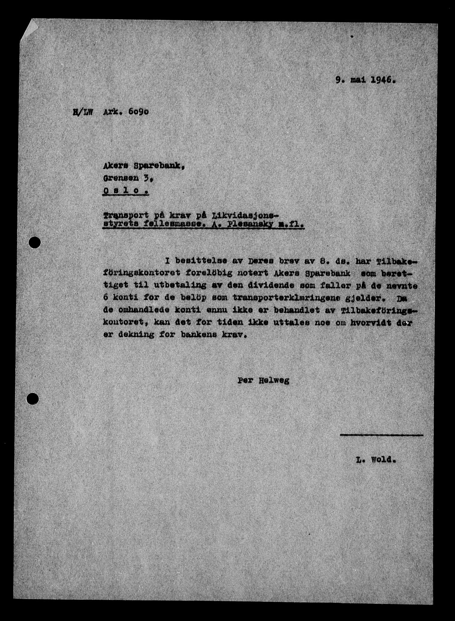 Justisdepartementet, Tilbakeføringskontoret for inndratte formuer, AV/RA-S-1564/H/Hc/Hcc/L0970: --, 1945-1947, p. 3