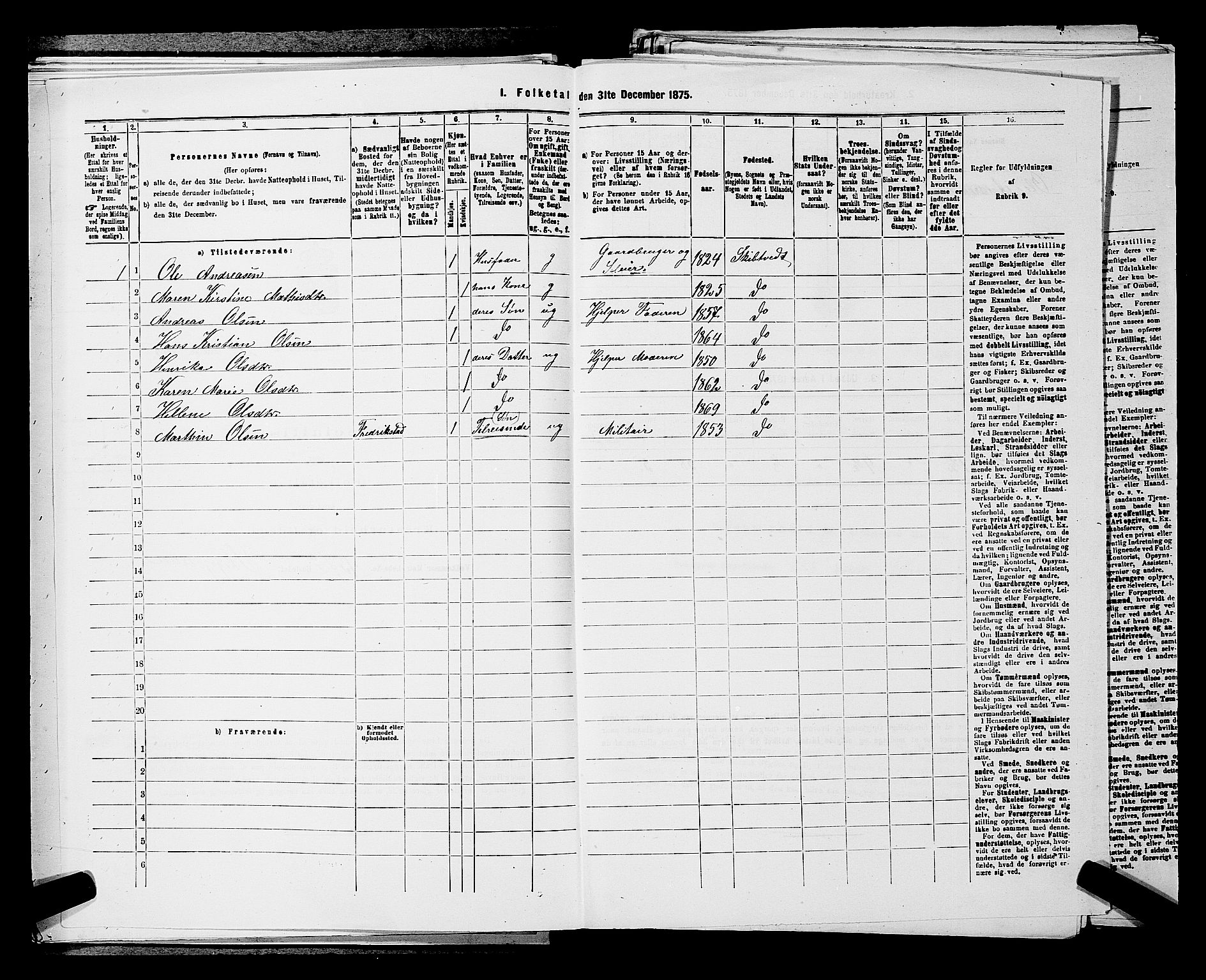 RA, 1875 census for 0127P Skiptvet, 1875, p. 424