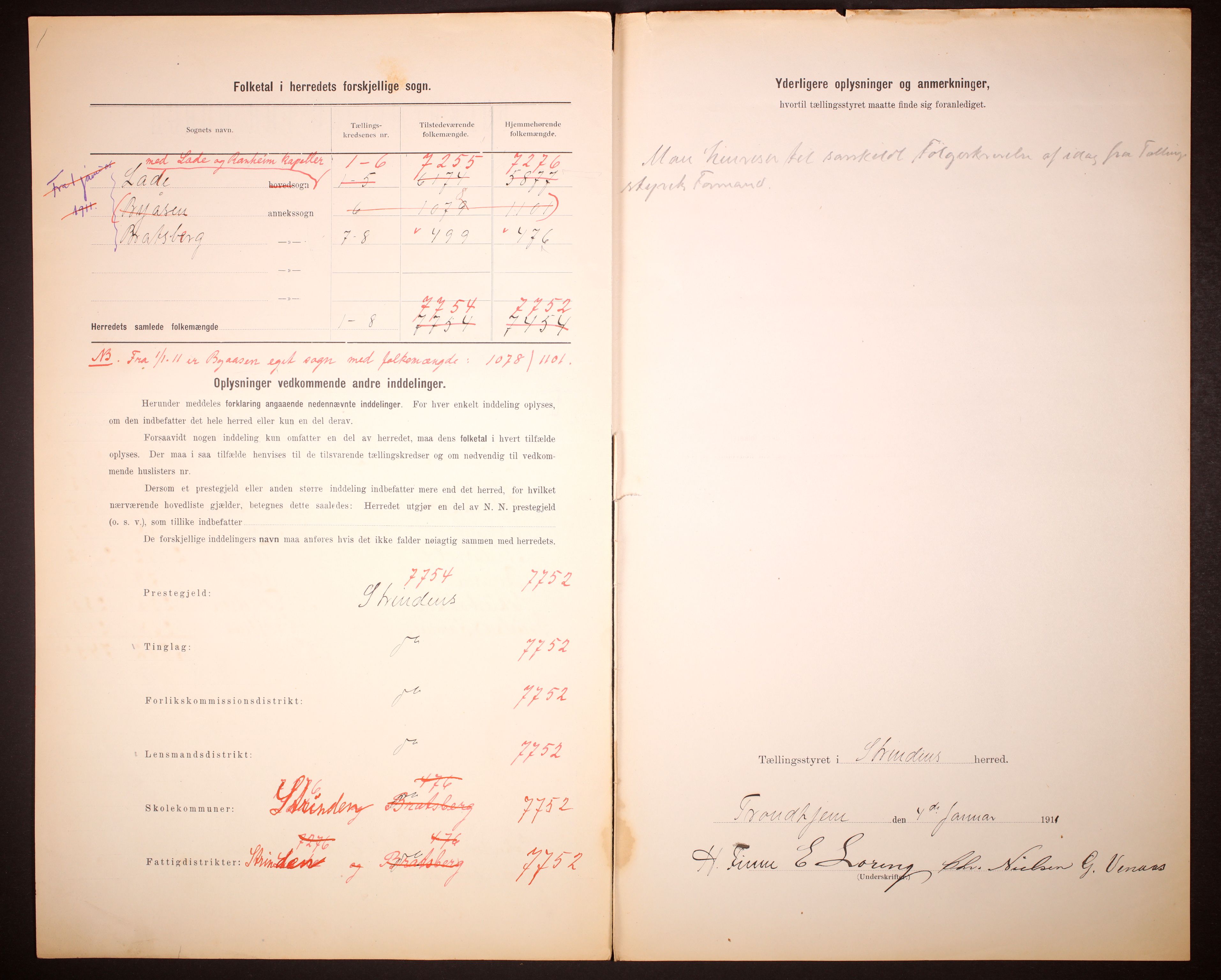 RA, 1910 census for Strinda, 1910, p. 3