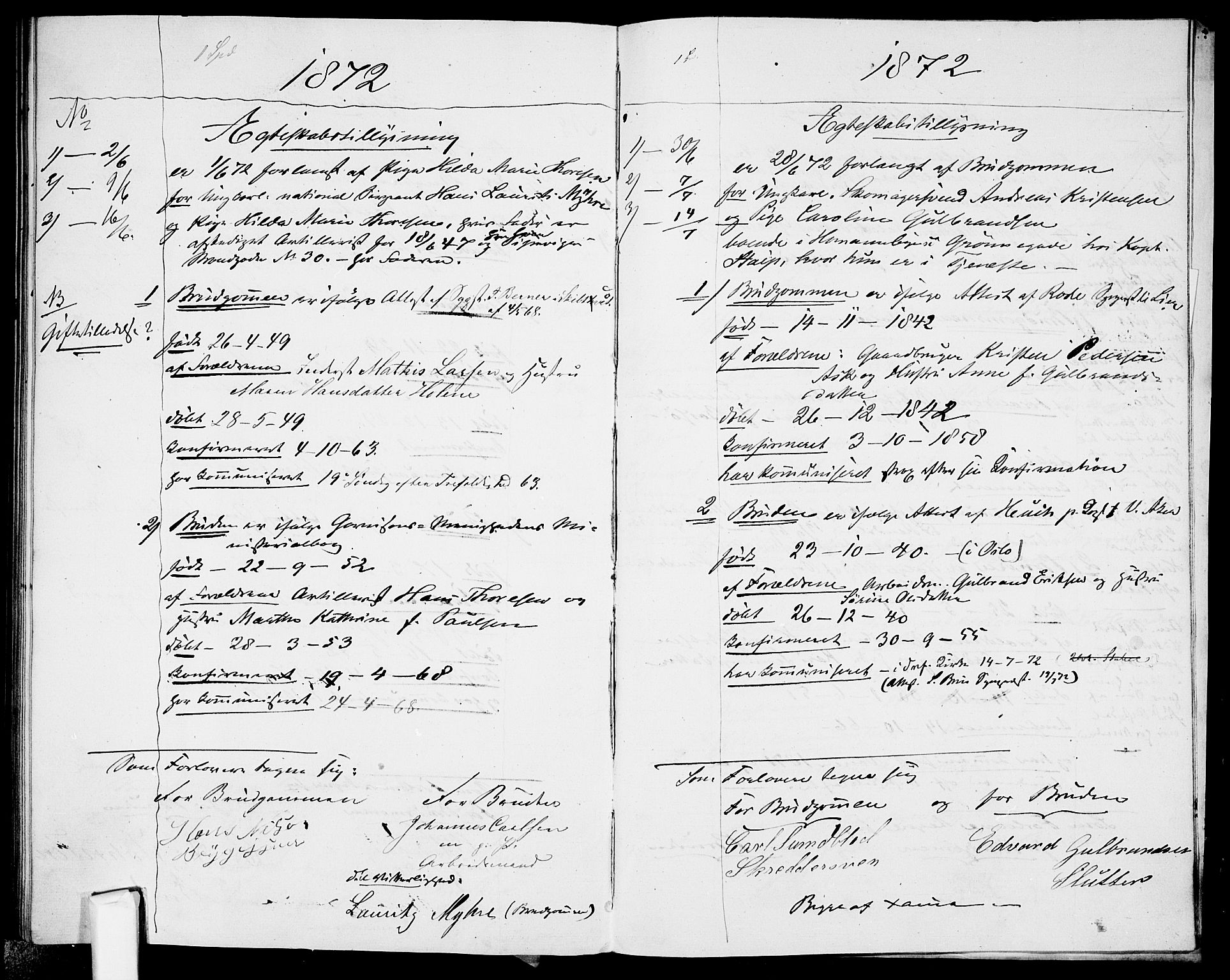 Garnisonsmenigheten Kirkebøker, AV/SAO-A-10846/H/Ha/L0006: Banns register no. I 6, 1856-1872