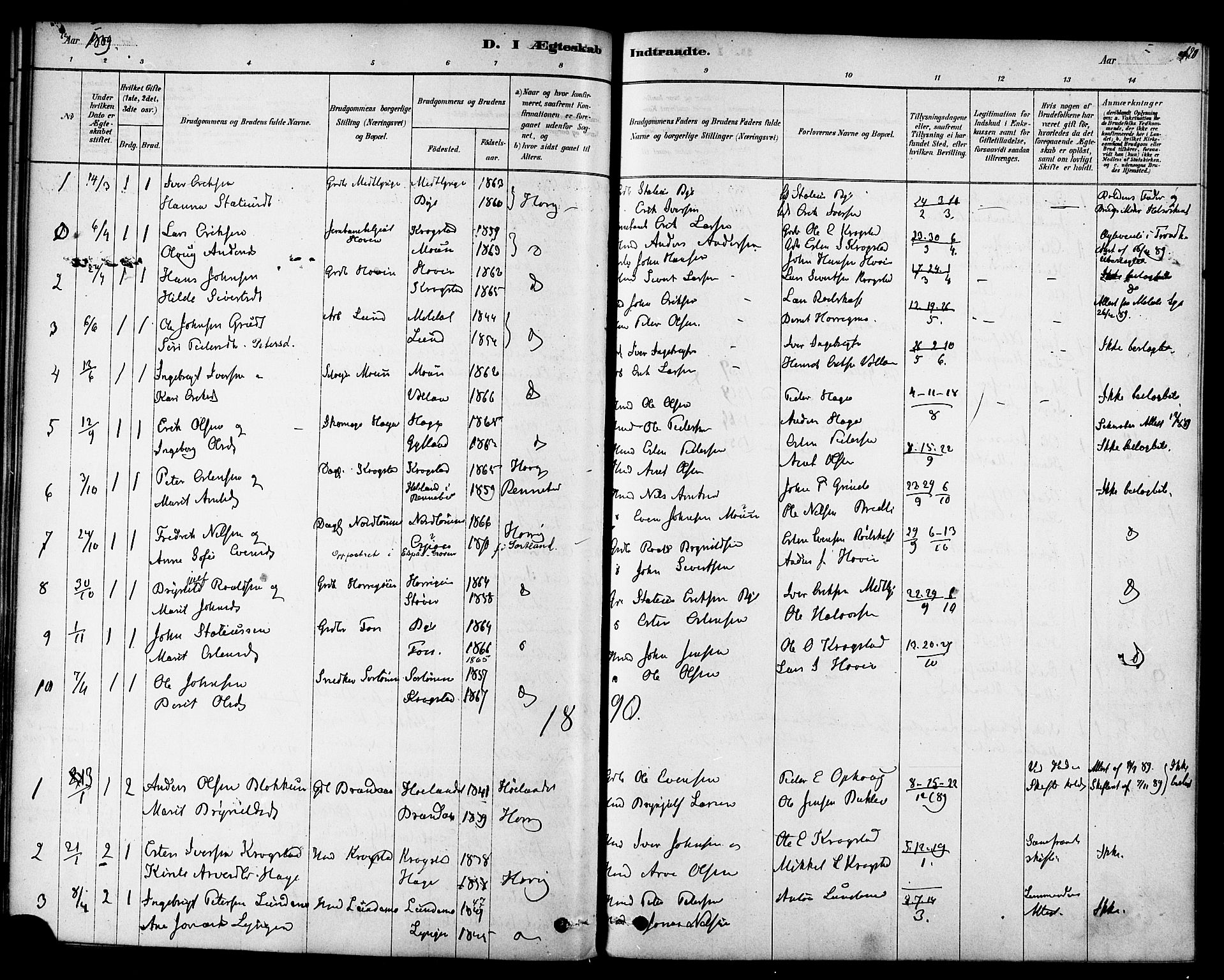 Ministerialprotokoller, klokkerbøker og fødselsregistre - Sør-Trøndelag, SAT/A-1456/692/L1105: Parish register (official) no. 692A05, 1878-1890, p. 120