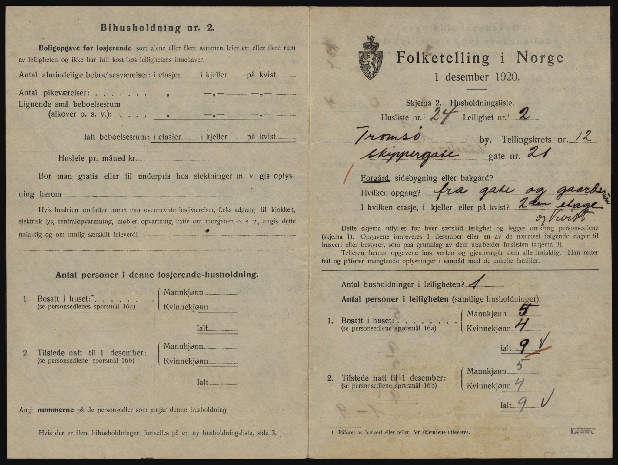 SATØ, 1920 census for Tromsø, 1920, p. 5993