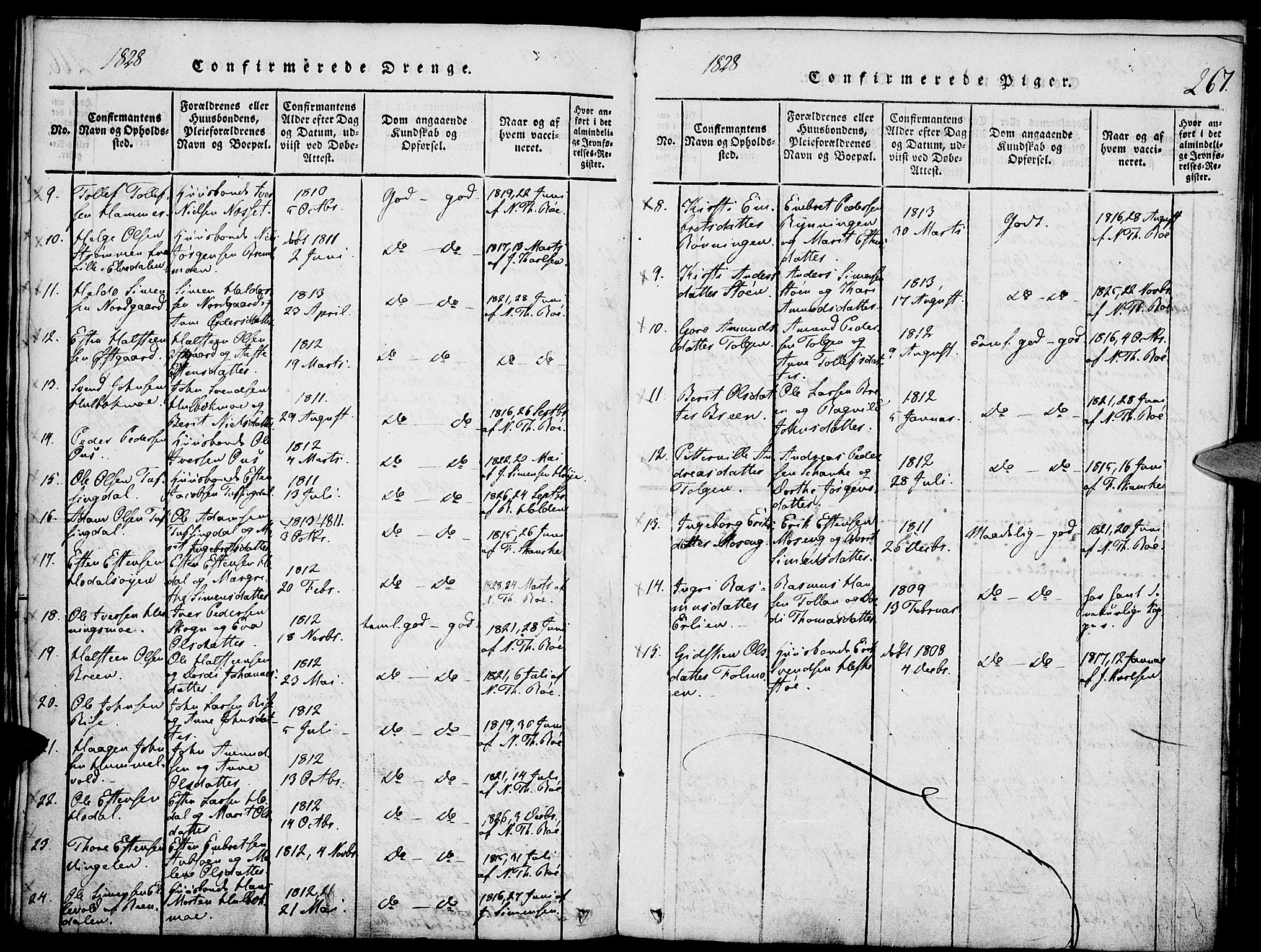 Tolga prestekontor, AV/SAH-PREST-062/K/L0004: Parish register (official) no. 4, 1815-1836, p. 267