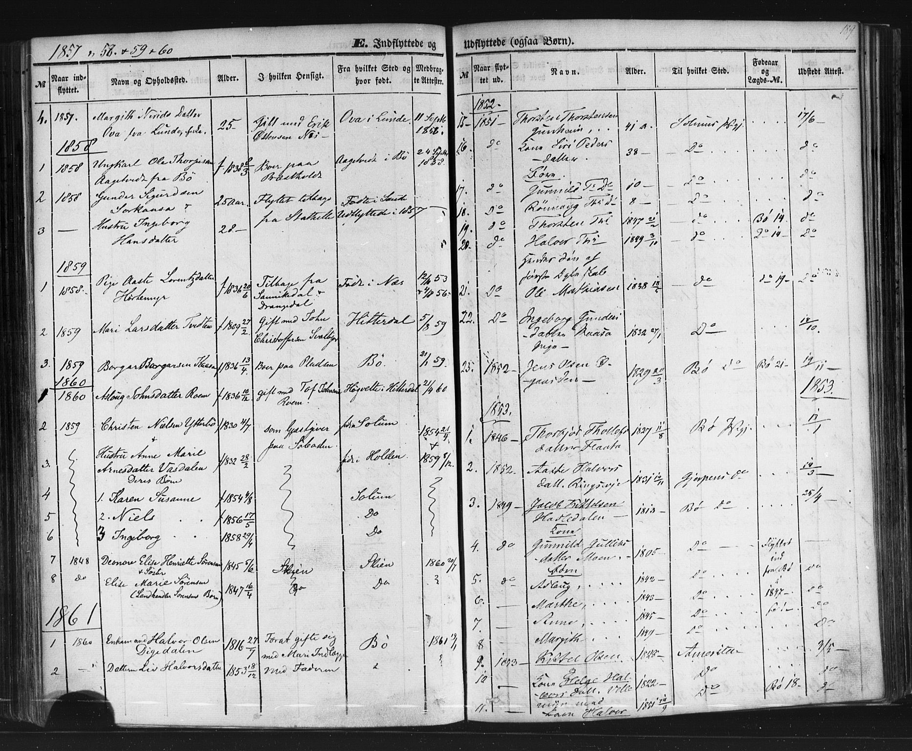 Sauherad kirkebøker, SAKO/A-298/F/Fb/L0001: Parish register (official) no. II 1, 1851-1877, p. 189