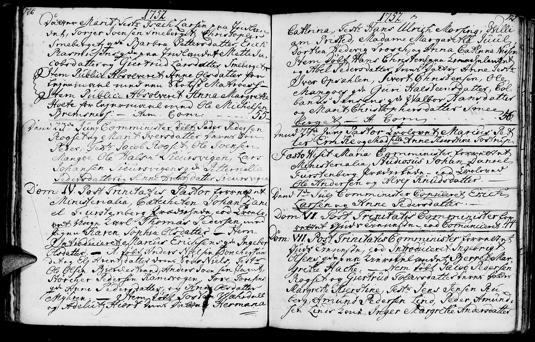 Ministerialprotokoller, klokkerbøker og fødselsregistre - Møre og Romsdal, AV/SAT-A-1454/572/L0839: Parish register (official) no. 572A02, 1739-1754, p. 126-127