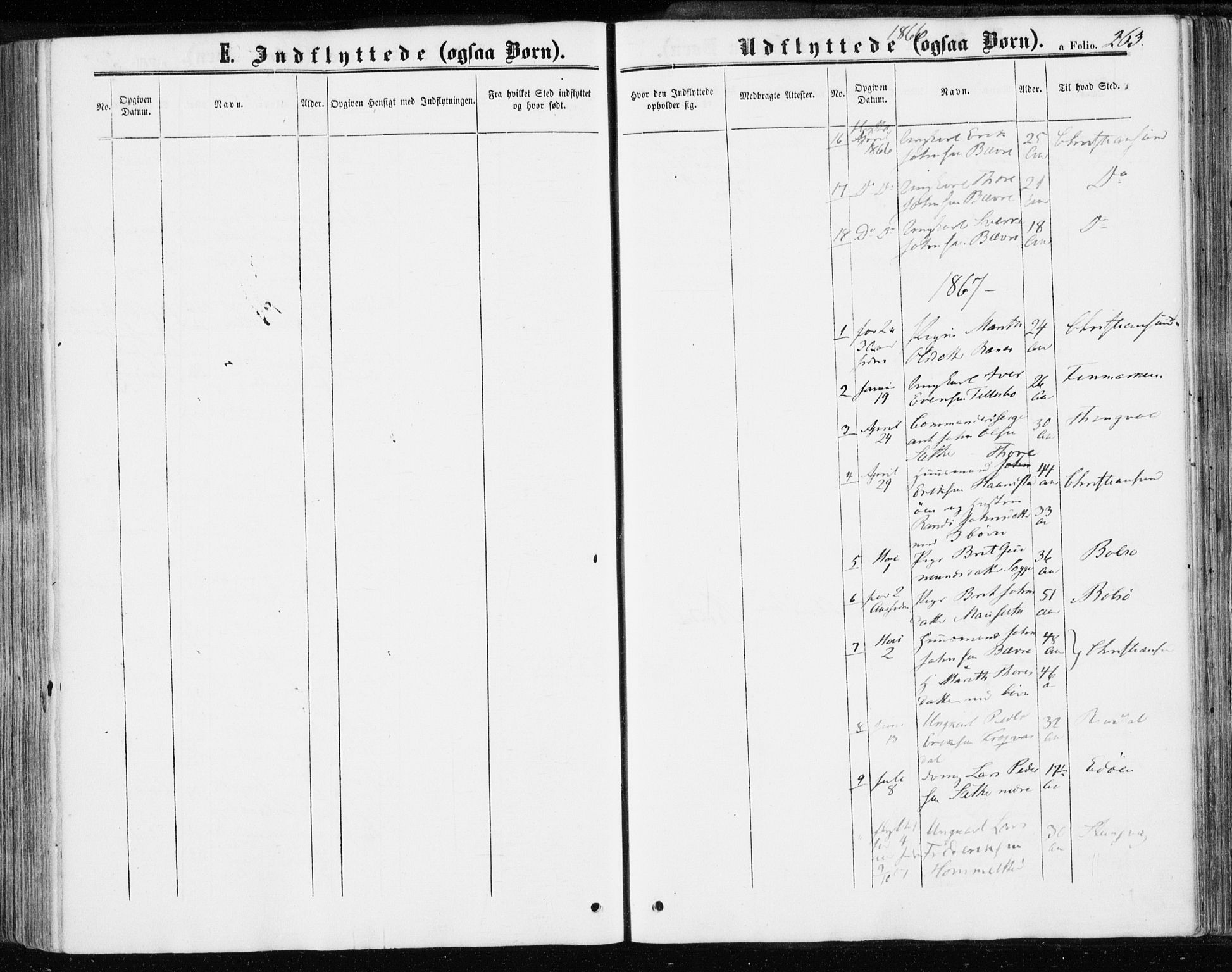 Ministerialprotokoller, klokkerbøker og fødselsregistre - Møre og Romsdal, SAT/A-1454/595/L1045: Parish register (official) no. 595A07, 1863-1873, p. 263