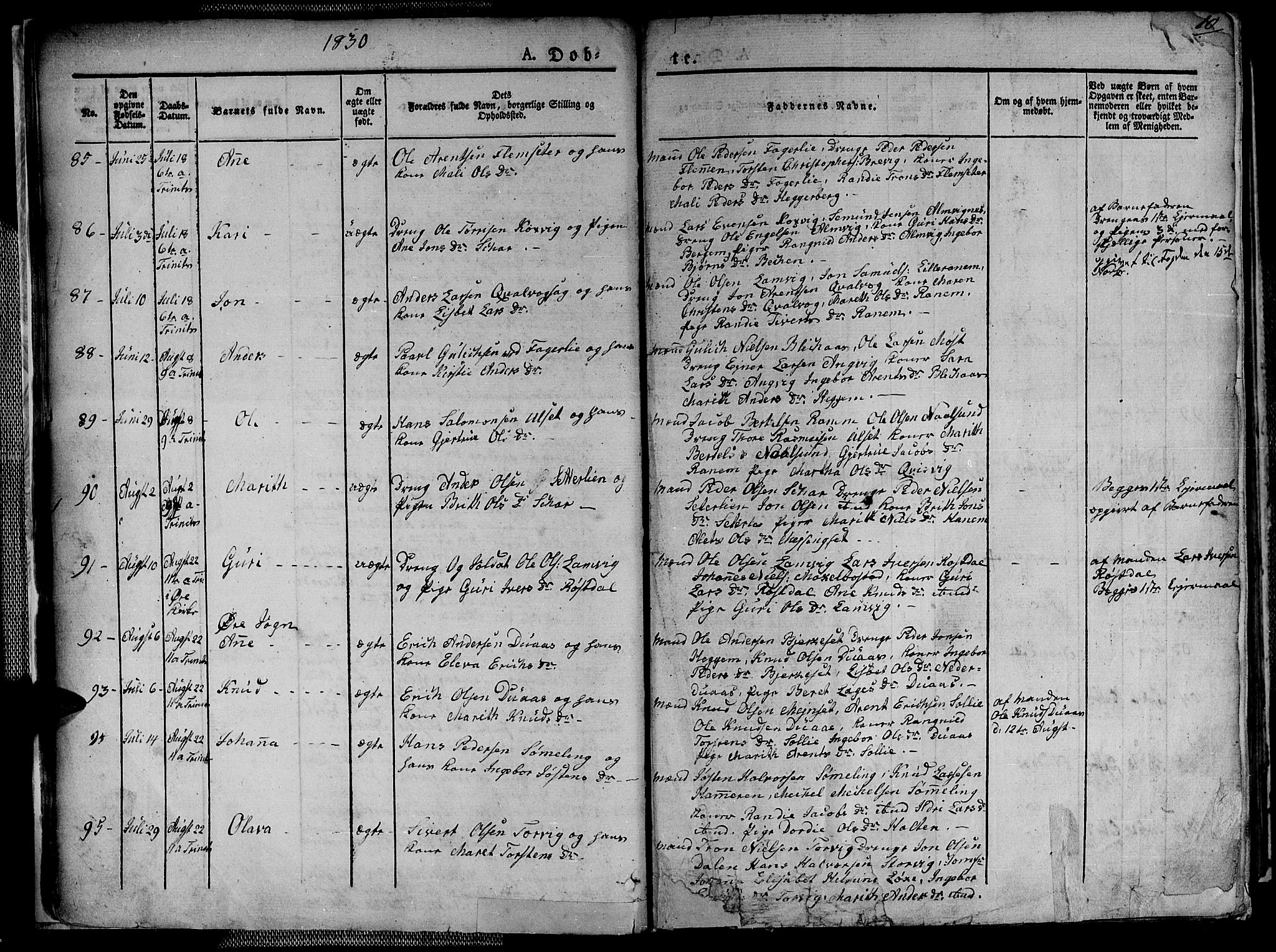 Ministerialprotokoller, klokkerbøker og fødselsregistre - Møre og Romsdal, AV/SAT-A-1454/586/L0983: Parish register (official) no. 586A09, 1829-1843, p. 10