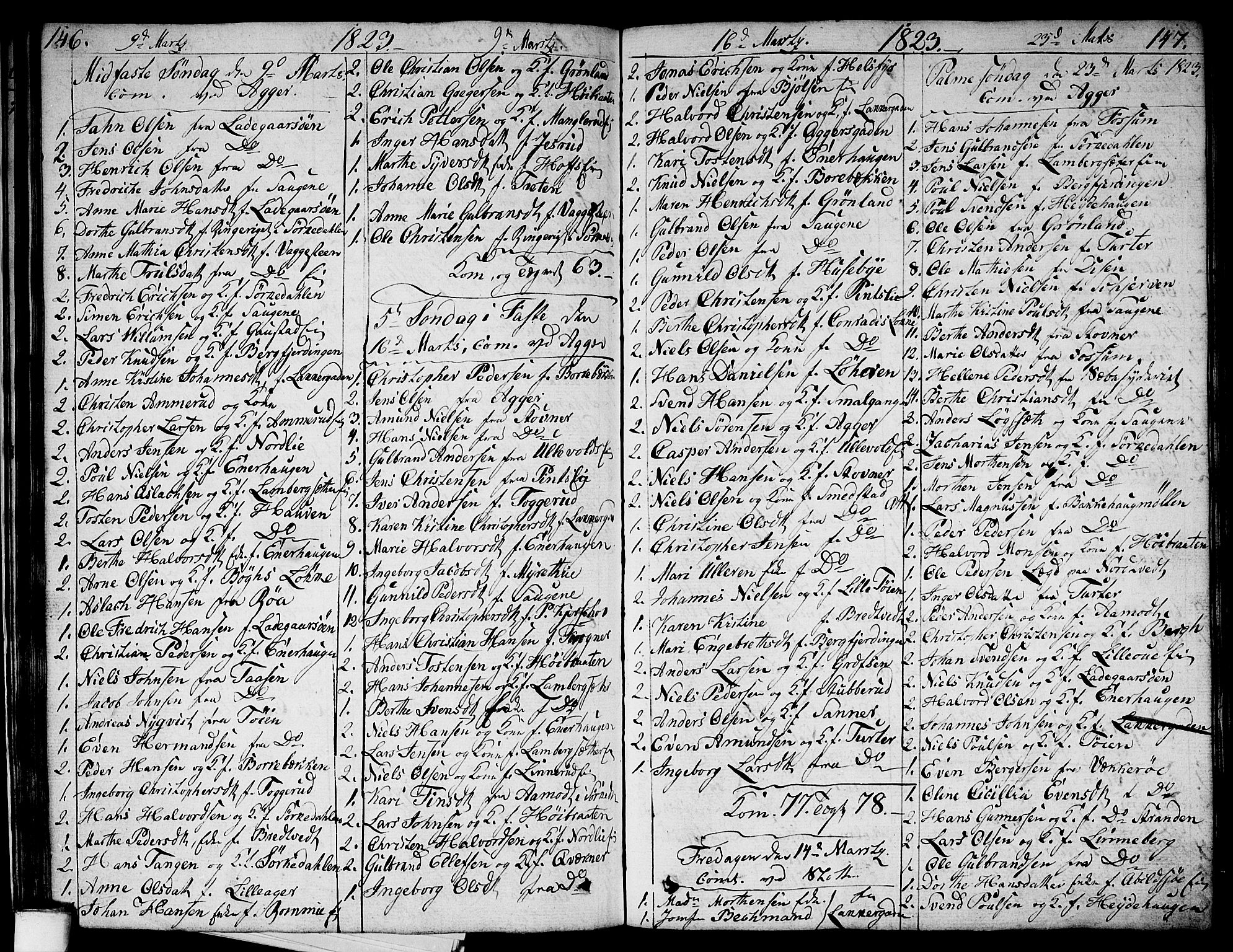 Aker prestekontor kirkebøker, AV/SAO-A-10861/G/L0003: Parish register (copy) no. 3, 1819-1836, p. 146-147