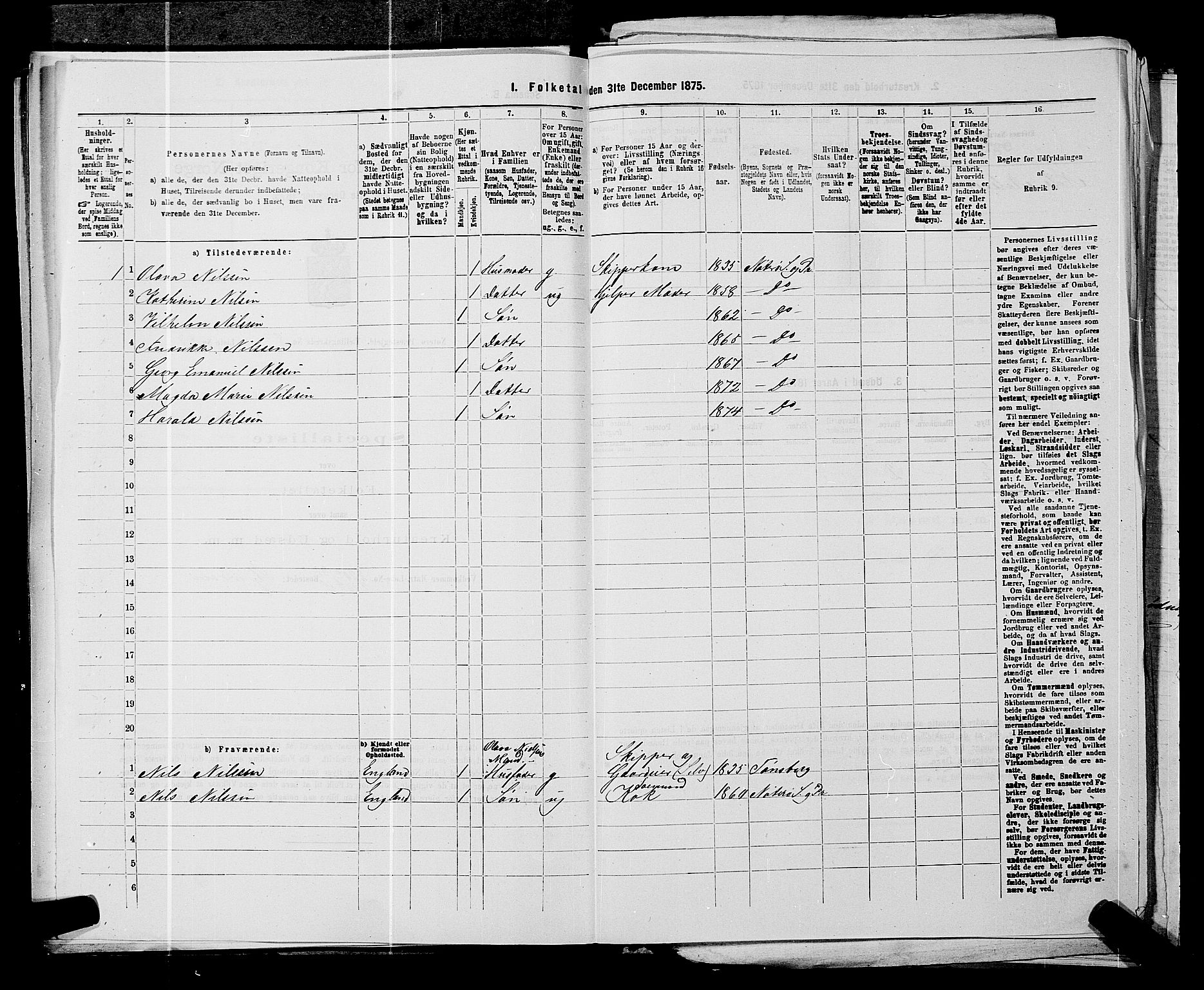 SAKO, 1875 census for 0722P Nøtterøy, 1875, p. 1710