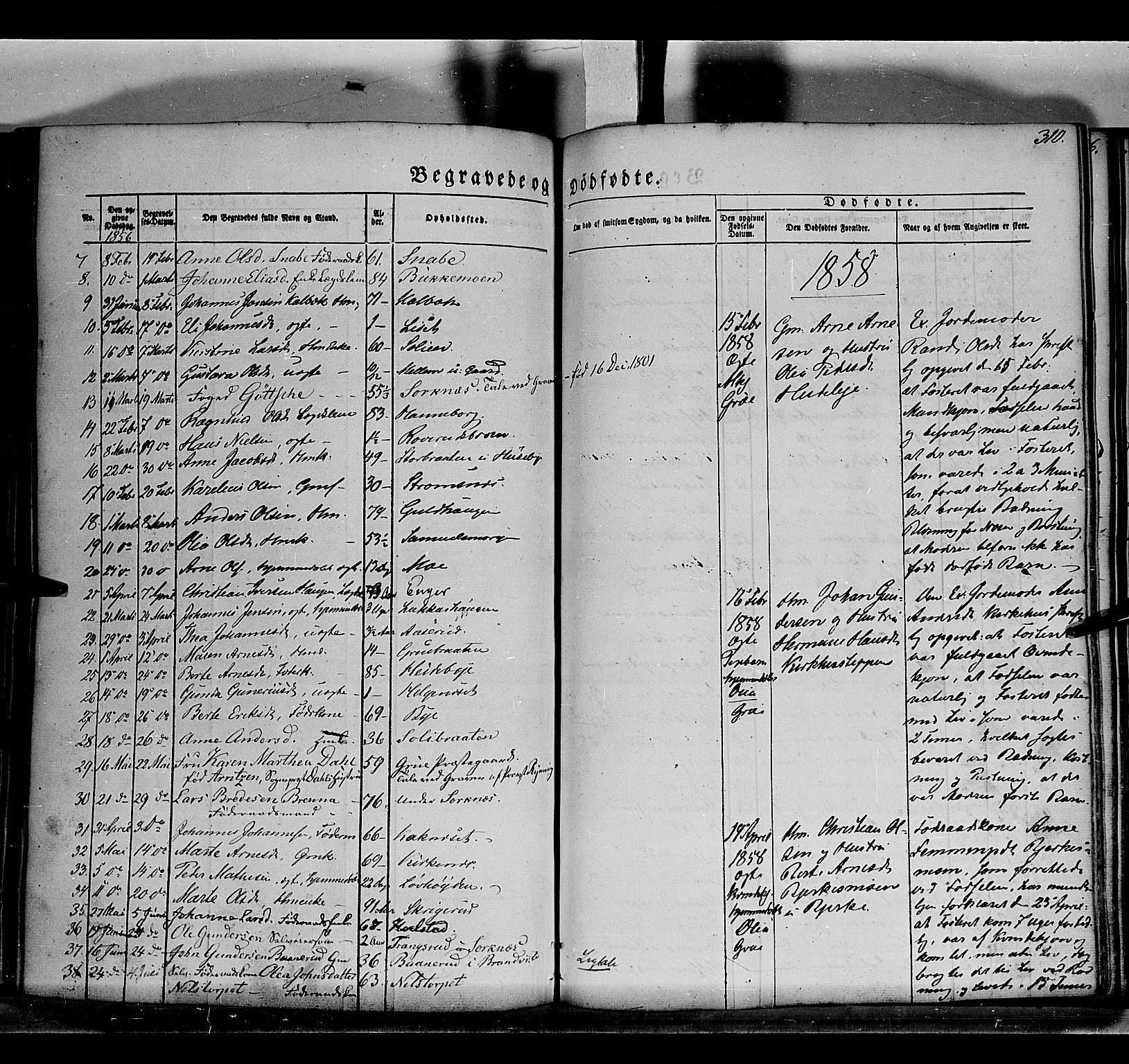 Grue prestekontor, SAH/PREST-036/H/Ha/Haa/L0008: Parish register (official) no. 8, 1847-1858, p. 310
