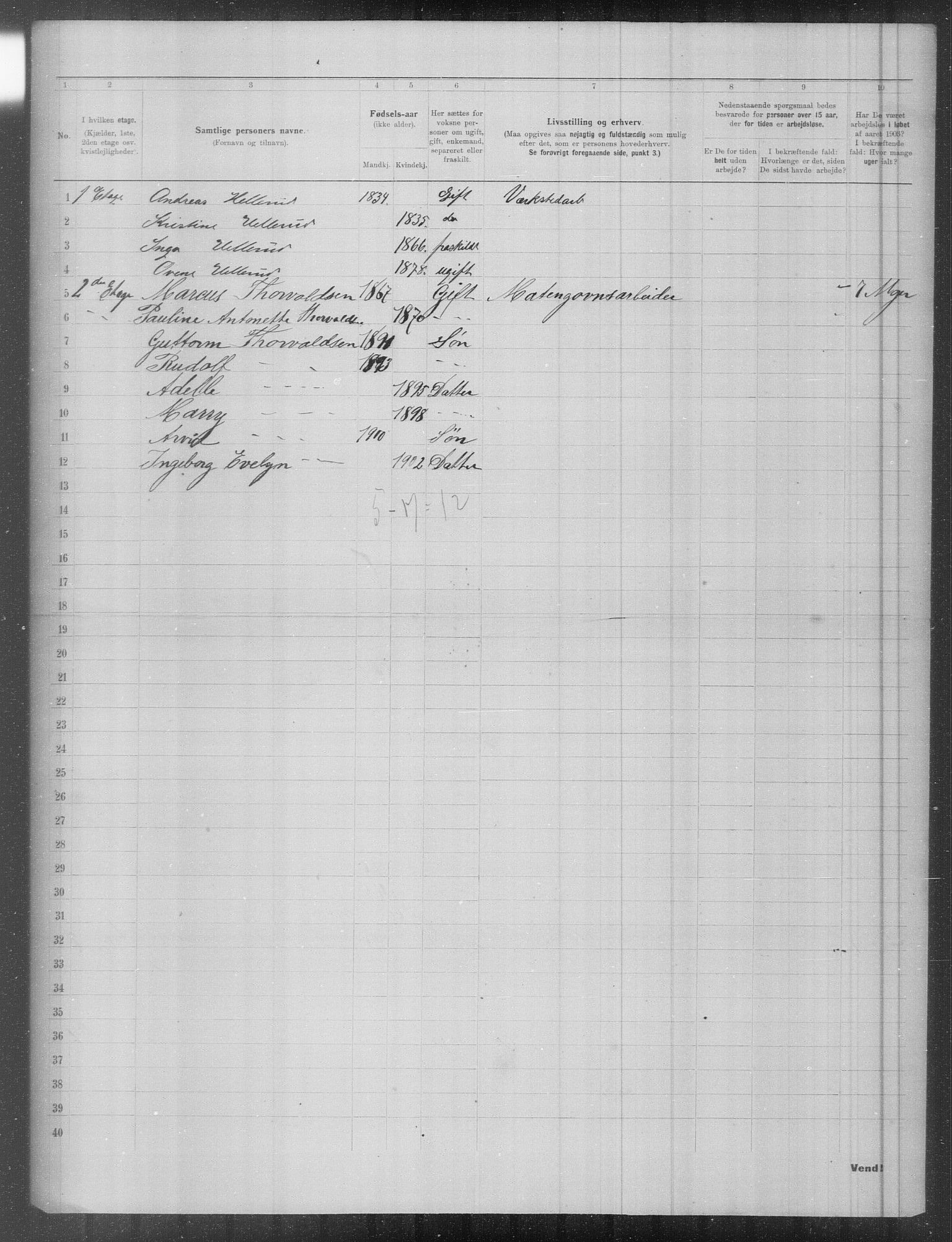 OBA, Municipal Census 1903 for Kristiania, 1903, p. 4675