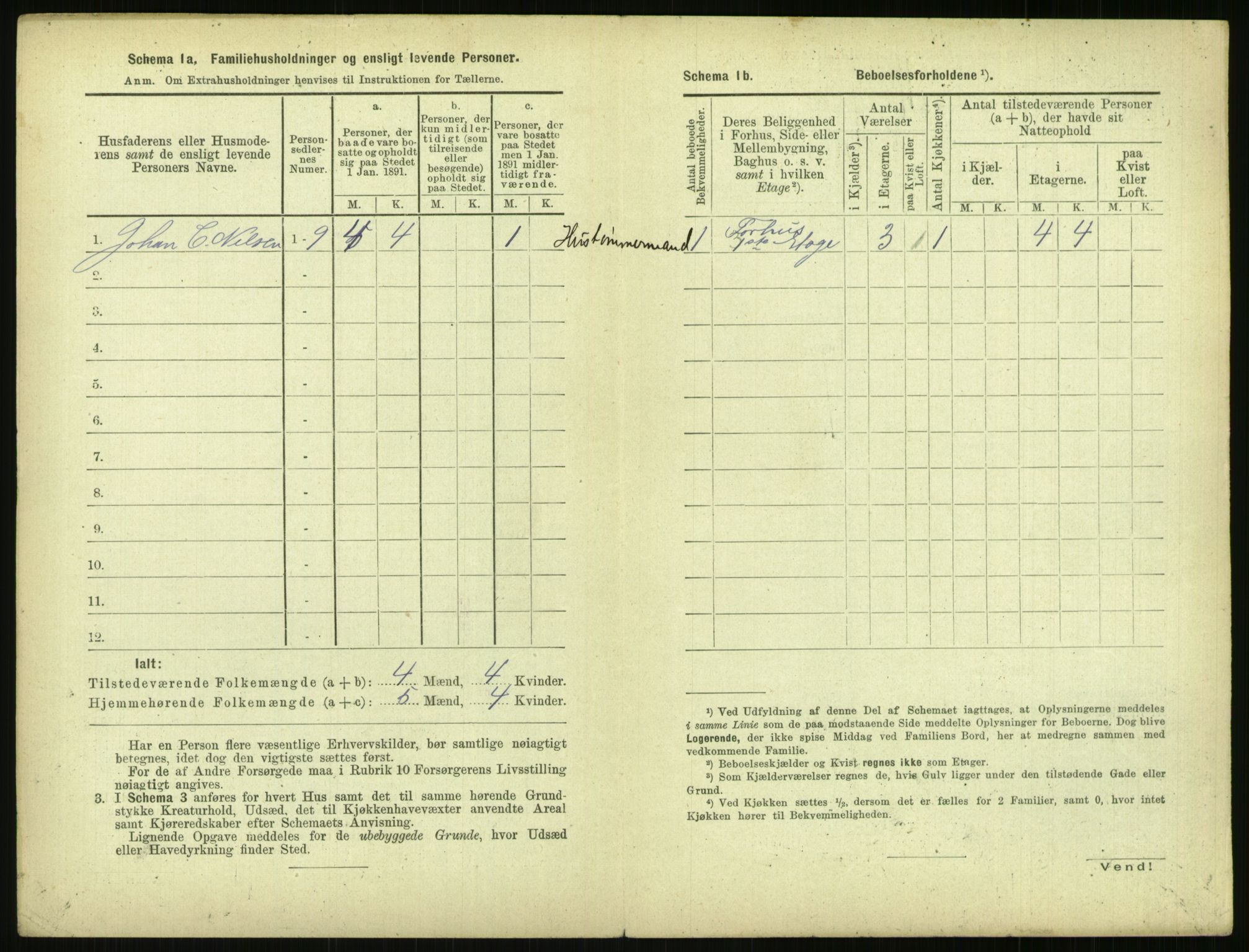 RA, 1891 census for 0806 Skien, 1891, p. 685