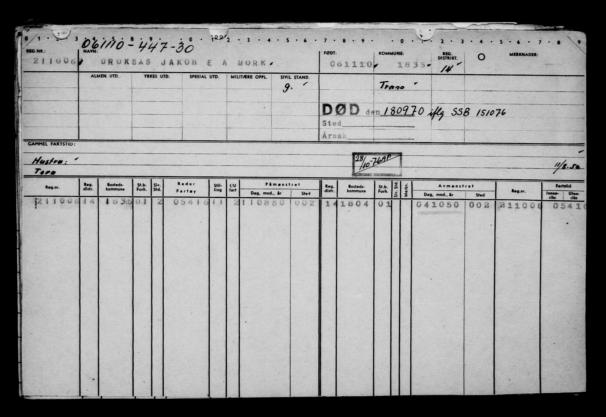 Direktoratet for sjømenn, AV/RA-S-3545/G/Gb/L0092: Hovedkort, 1910, p. 524