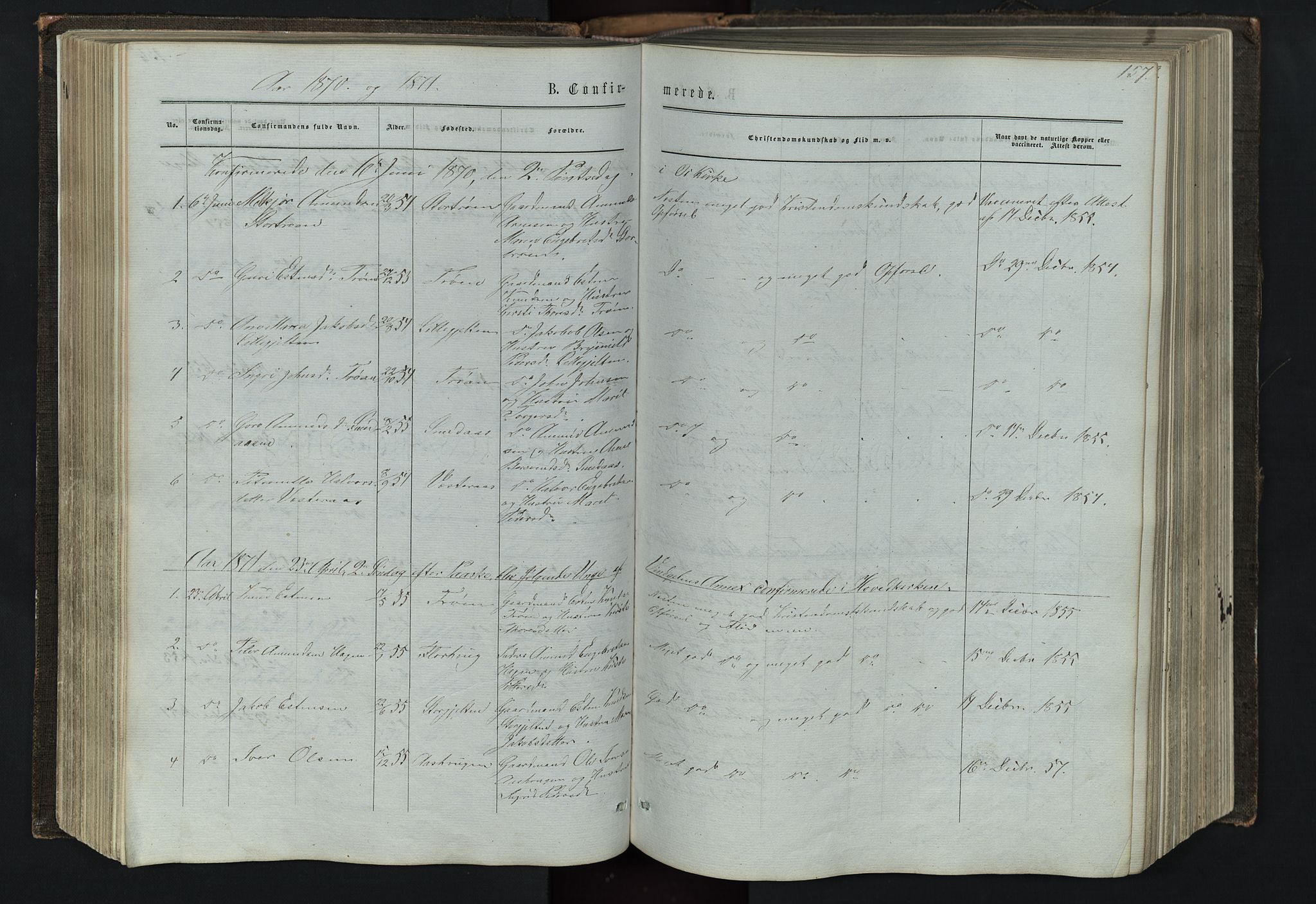 Tolga prestekontor, AV/SAH-PREST-062/L/L0005: Parish register (copy) no. 5, 1862-1893, p. 157