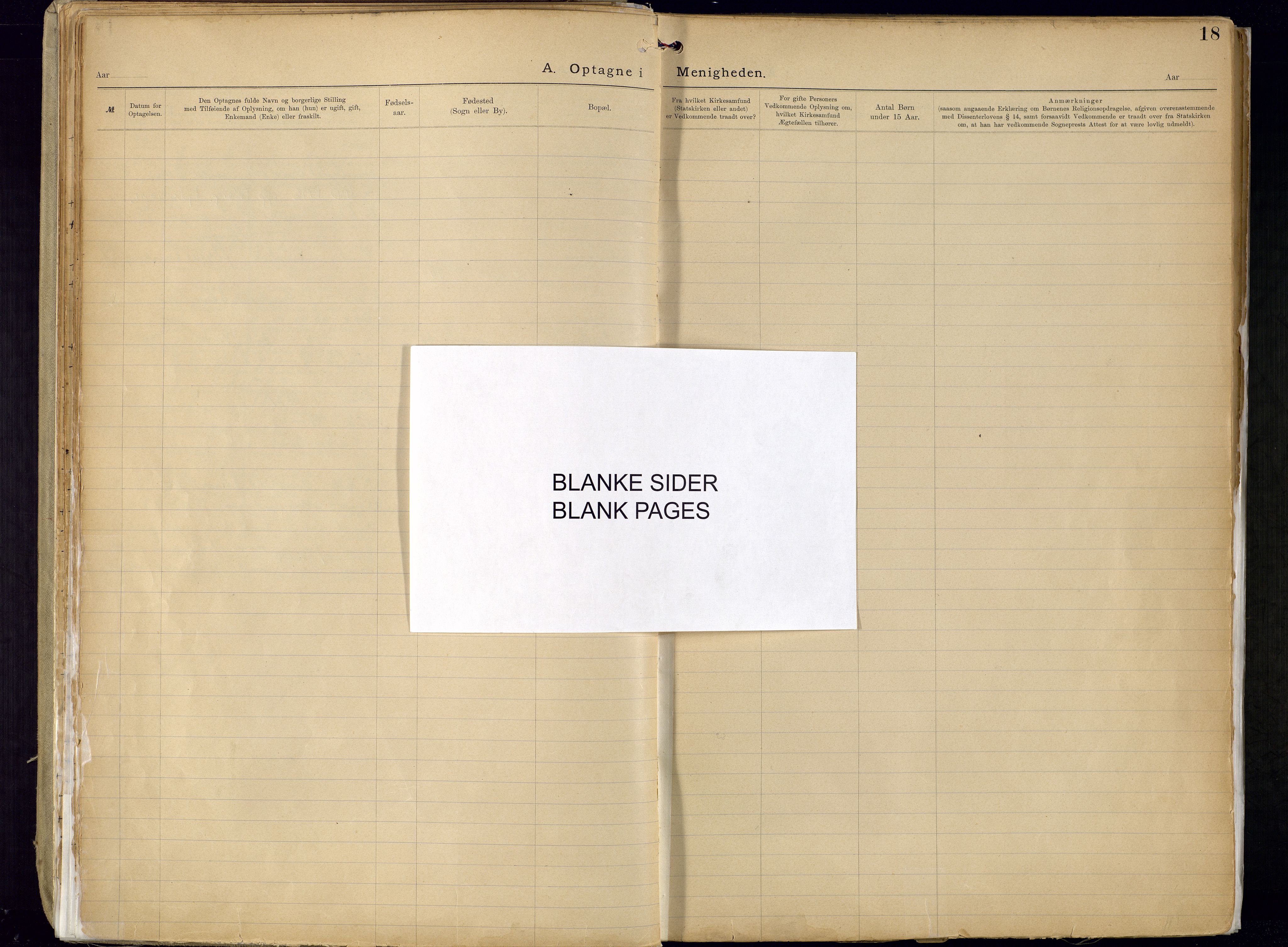 Metodistmenigheten, Arendal, SAK/1292-0011/F/Fa/L0005: Dissenter register no. 5, 1892-1942, p. 18