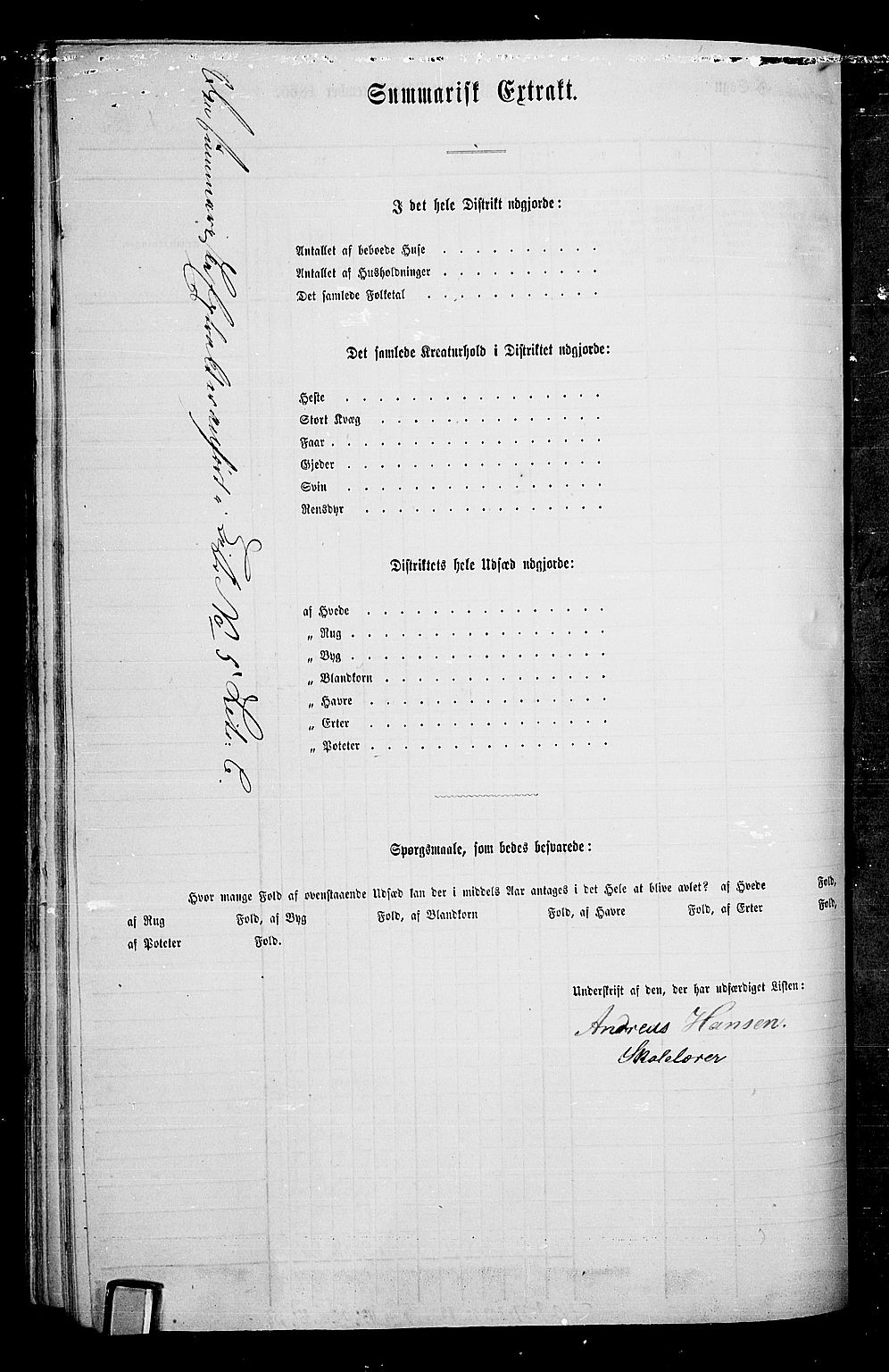 RA, 1865 census for Nes, 1865, p. 122