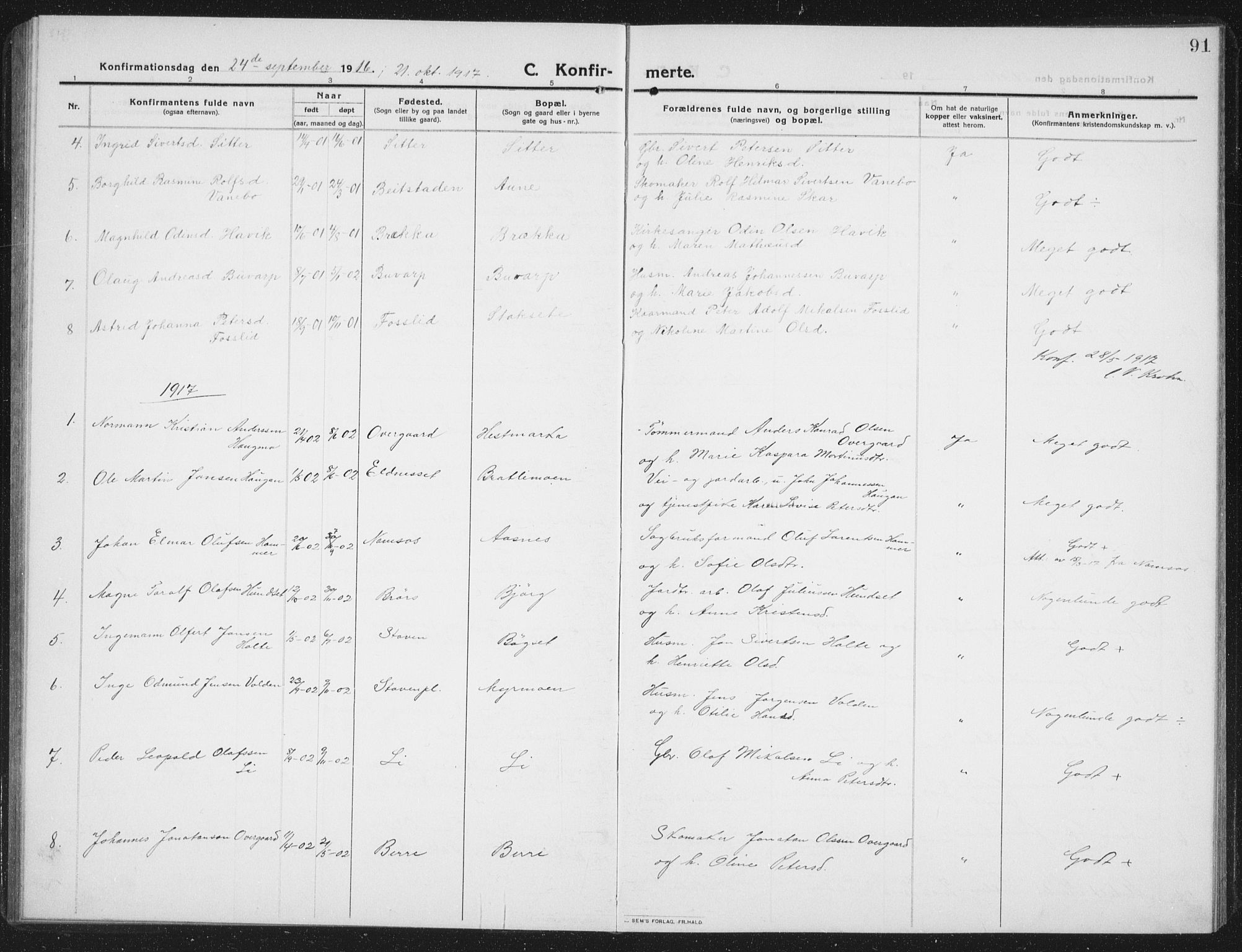 Ministerialprotokoller, klokkerbøker og fødselsregistre - Nord-Trøndelag, SAT/A-1458/742/L0413: Parish register (copy) no. 742C04, 1911-1938, p. 91