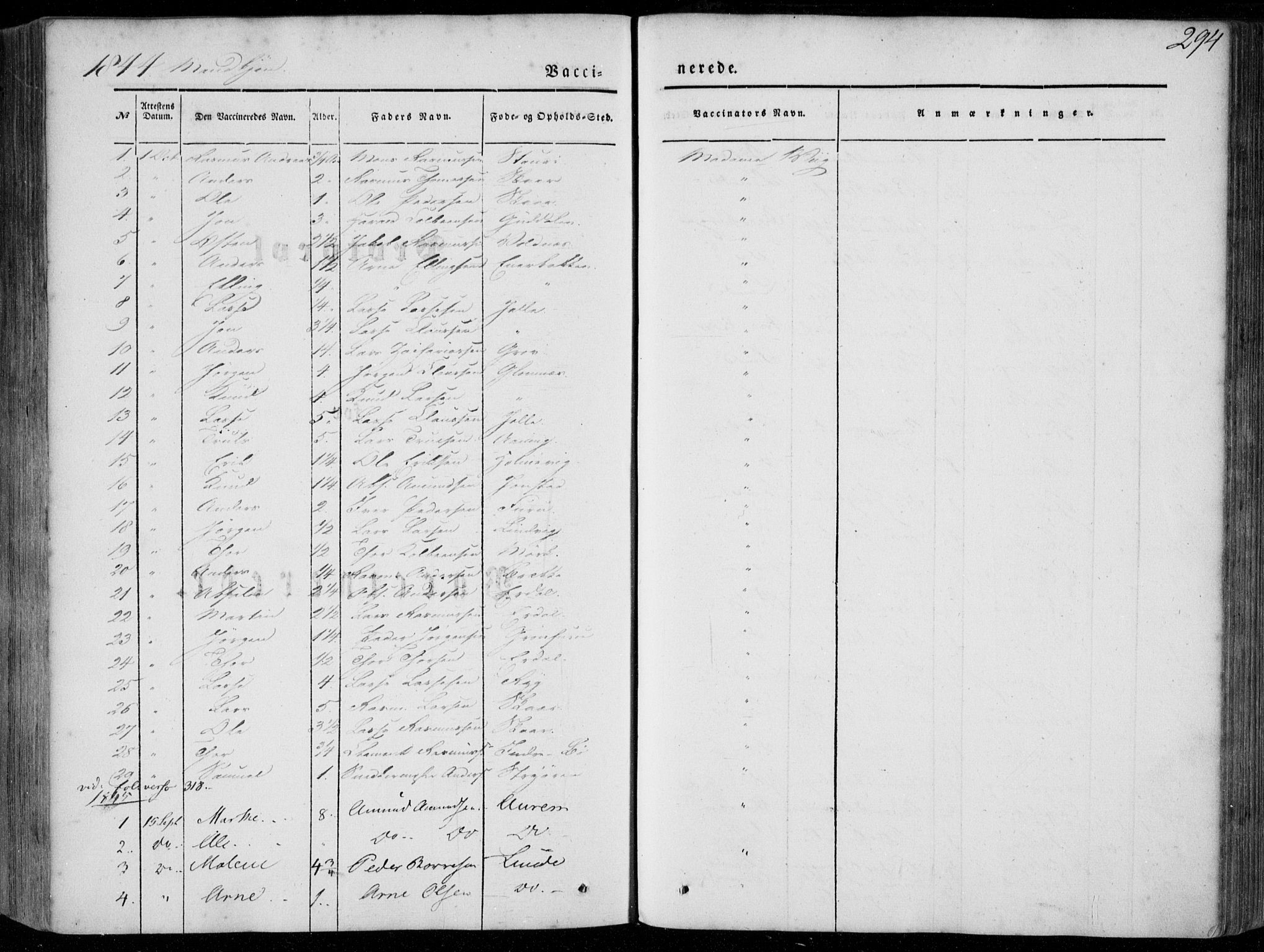 Stryn Sokneprestembete, AV/SAB-A-82501: Parish register (official) no. A 2, 1844-1861, p. 294