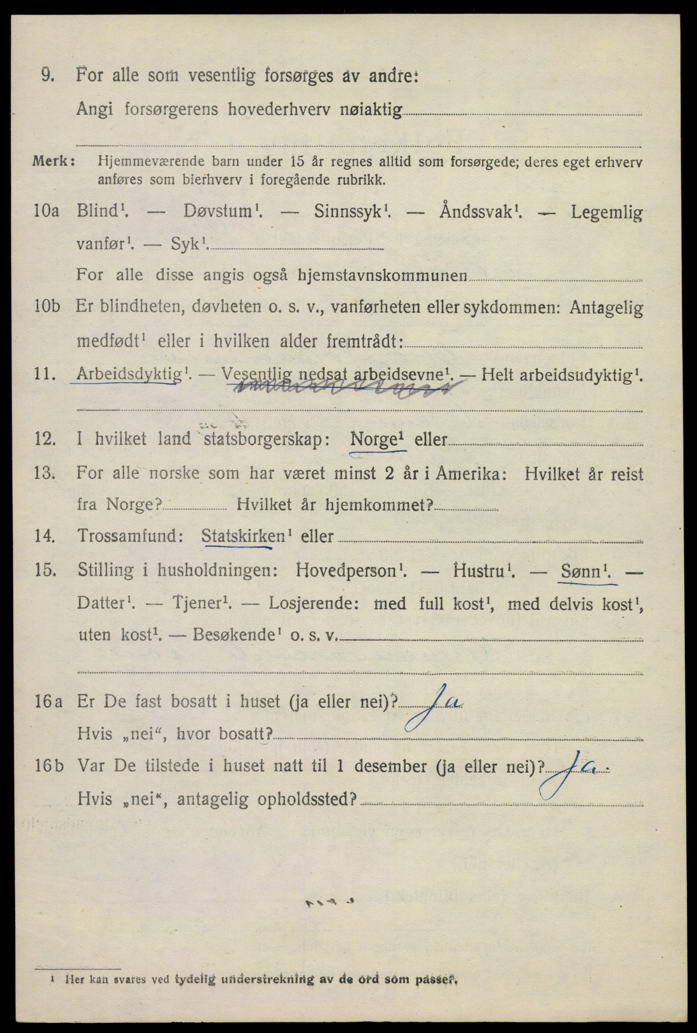 SAKO, 1920 census for Tjølling, 1920, p. 7526