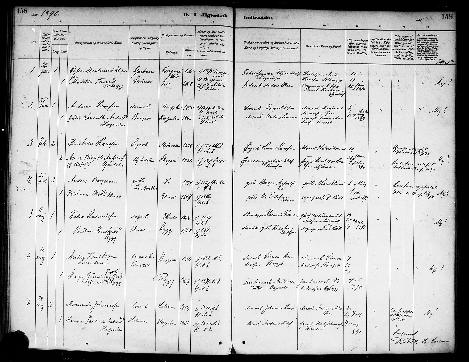 Nedre Eiker kirkebøker, AV/SAKO-A-612/F/Fa/L0003: Parish register (official) no. 3, 1885-1892, p. 158