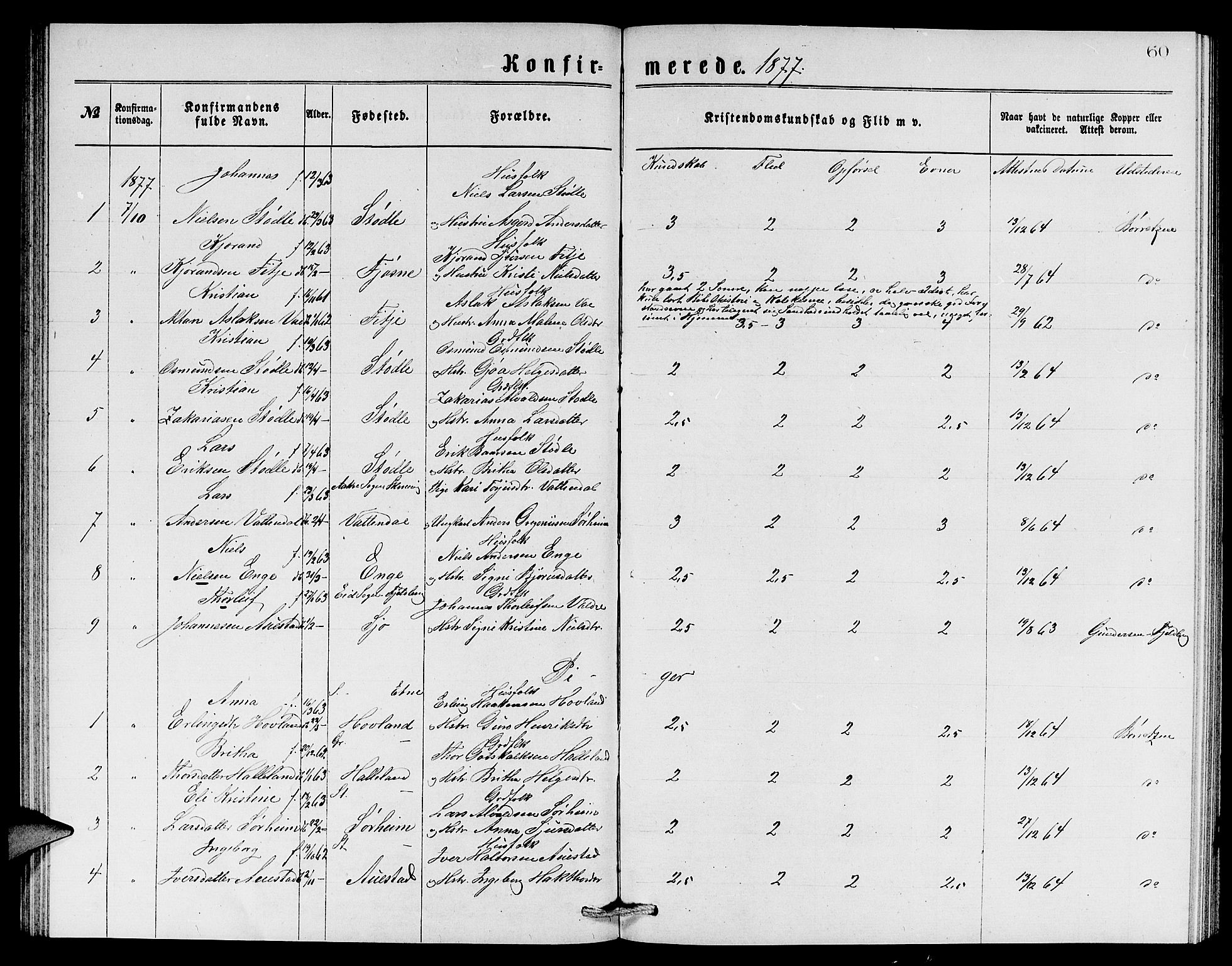 Etne sokneprestembete, SAB/A-75001/H/Hab: Parish register (copy) no. A 4, 1874-1878, p. 60