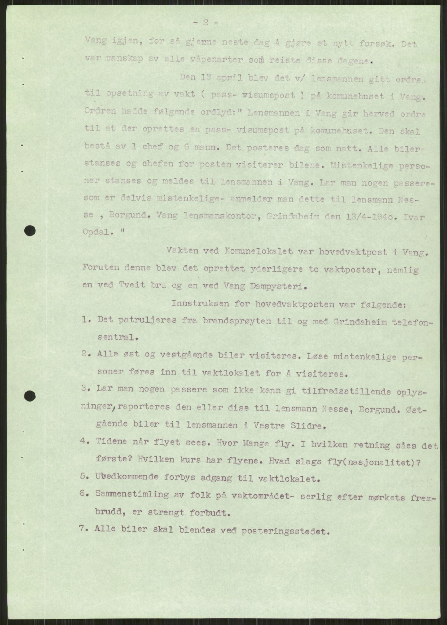 Forsvaret, Forsvarets krigshistoriske avdeling, AV/RA-RAFA-2017/Y/Ya/L0014: II-C-11-31 - Fylkesmenn.  Rapporter om krigsbegivenhetene 1940., 1940, p. 228