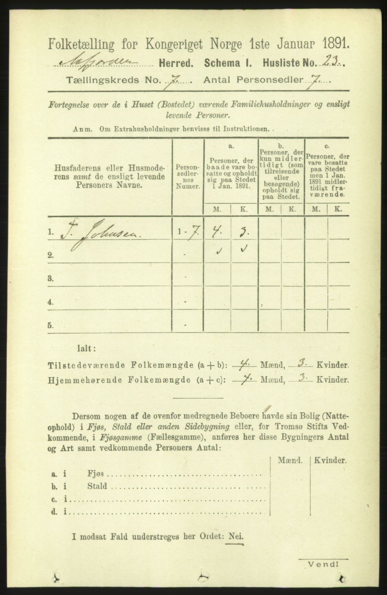 RA, 1891 census for 1630 Åfjord, 1891, p. 1699