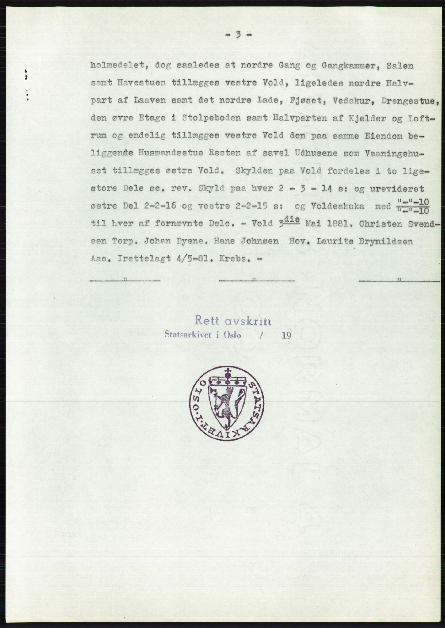 Statsarkivet i Oslo, AV/SAO-A-10621/Z/Zd/L0001: Avskrifter, j.nr 34/1953 og 385-1291/1954, 1953-1954, p. 147
