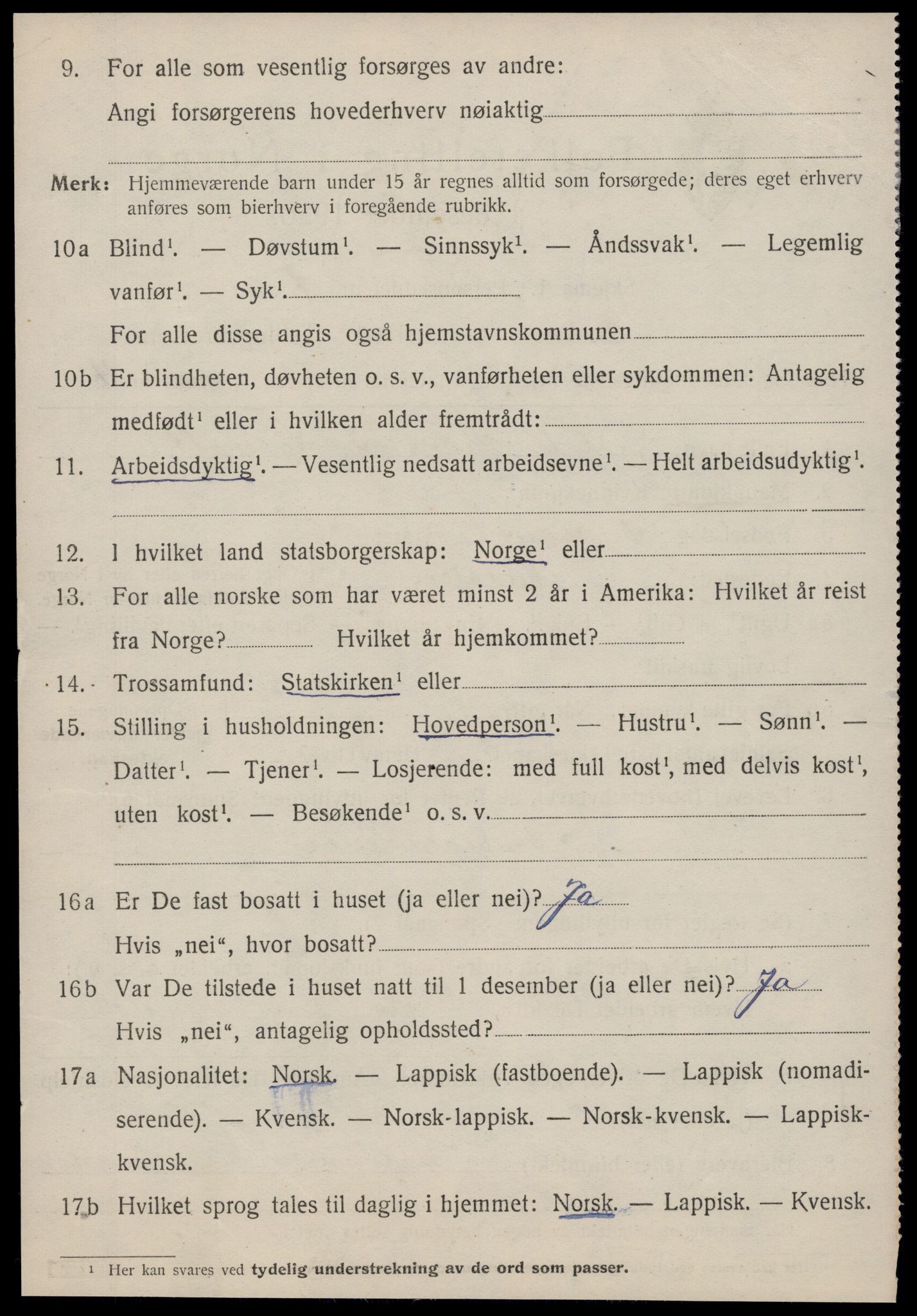 SAT, 1920 census for Hemne, 1920, p. 7055