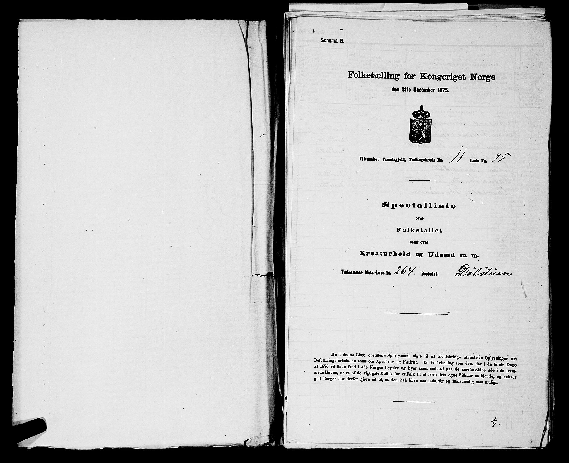 RA, 1875 census for 0235P Ullensaker, 1875, p. 1561