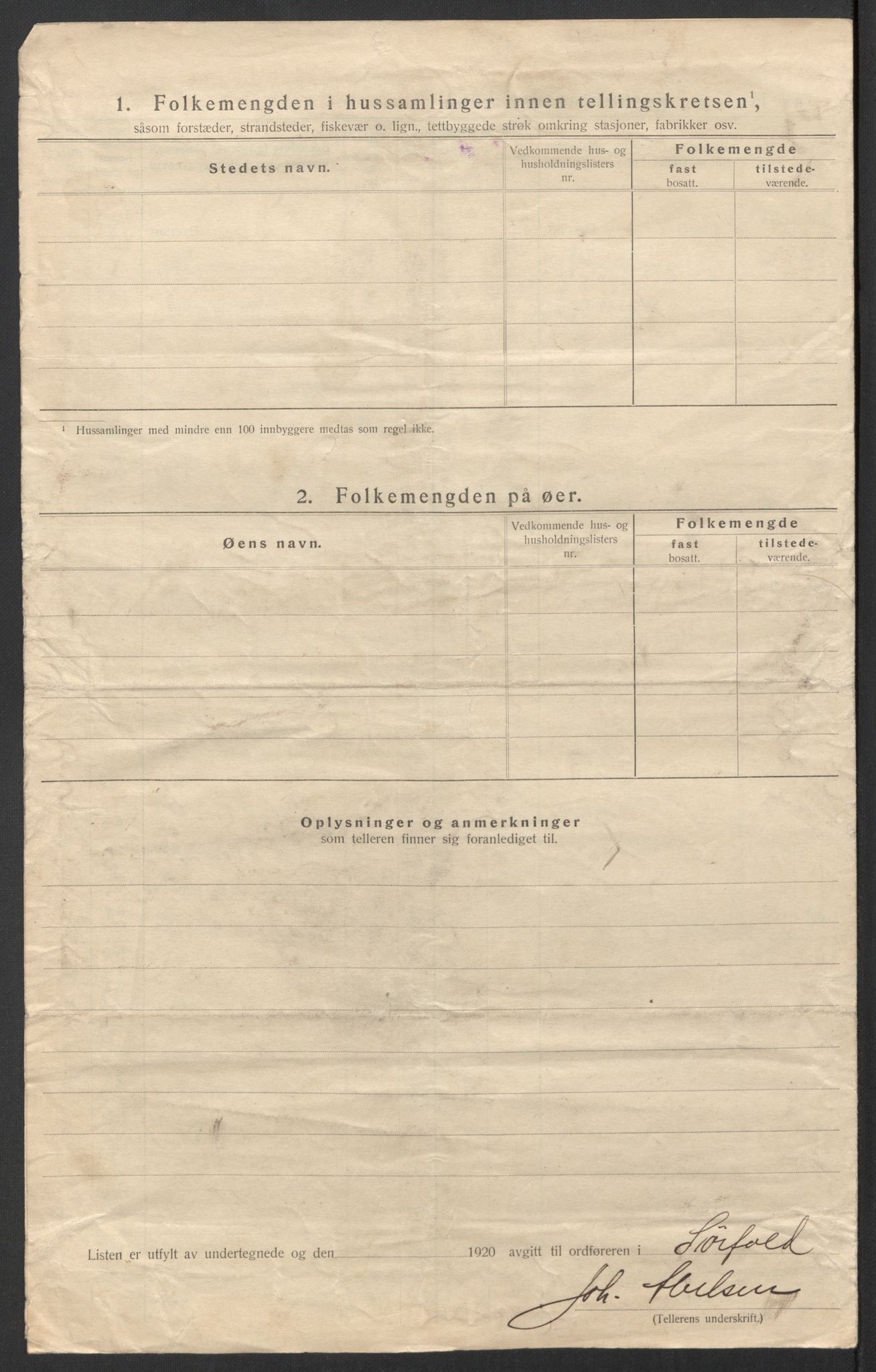 SAT, 1920 census for Sørfold, 1920, p. 23