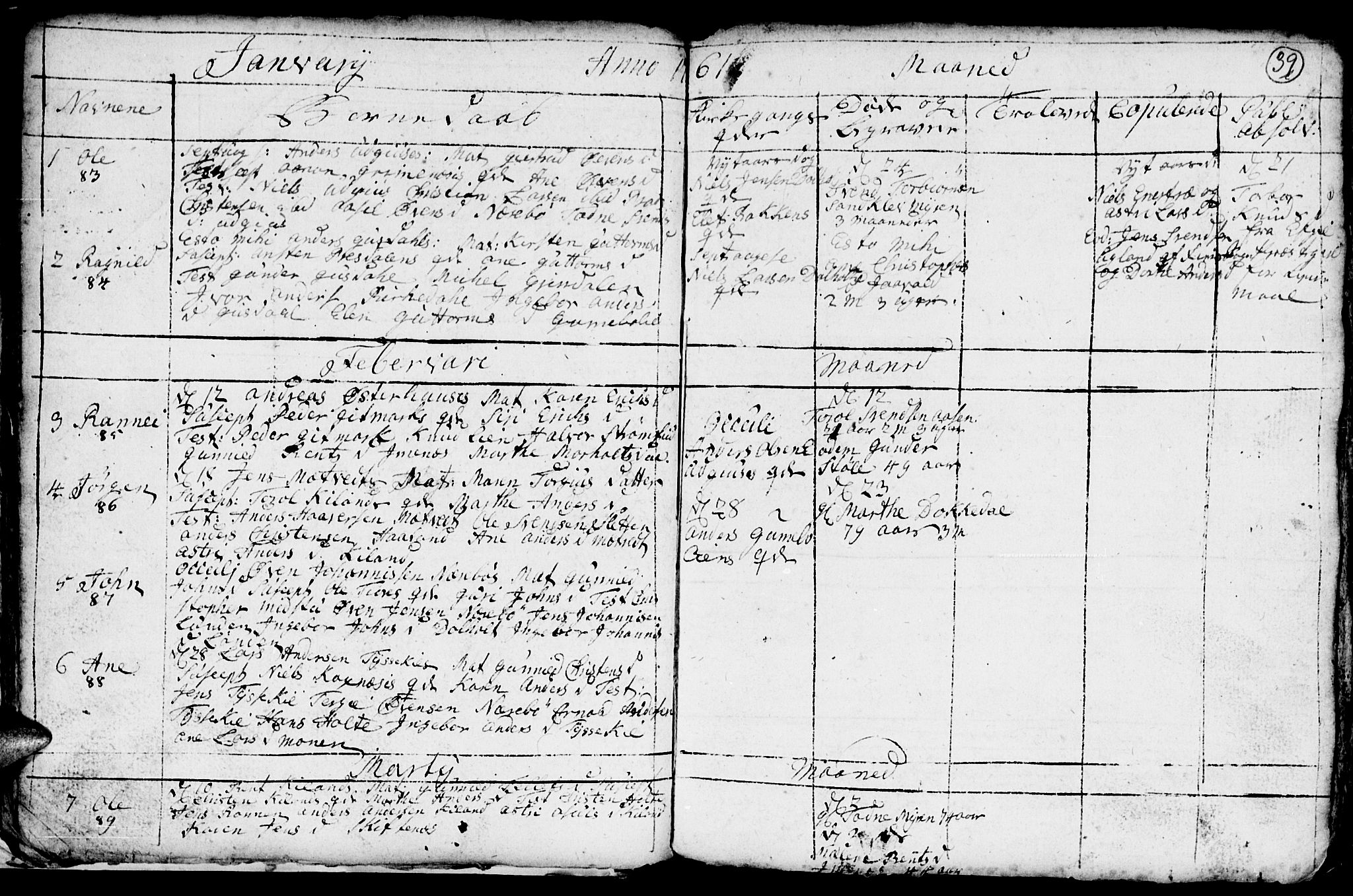 Hommedal sokneprestkontor, AV/SAK-1111-0023/F/Fb/Fbb/L0001: Parish register (copy) no. B 1, 1753-1791, p. 39