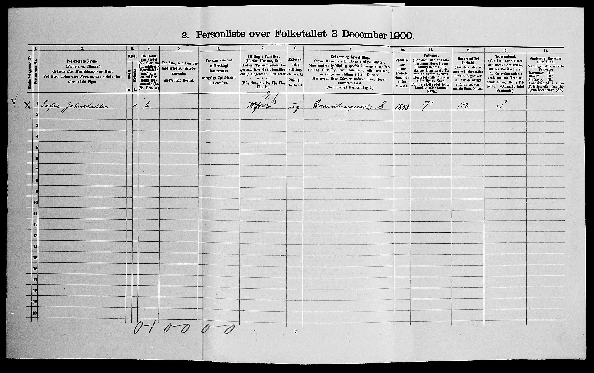 SAK, 1900 census for Halse og Harkmark, 1900, p. 783