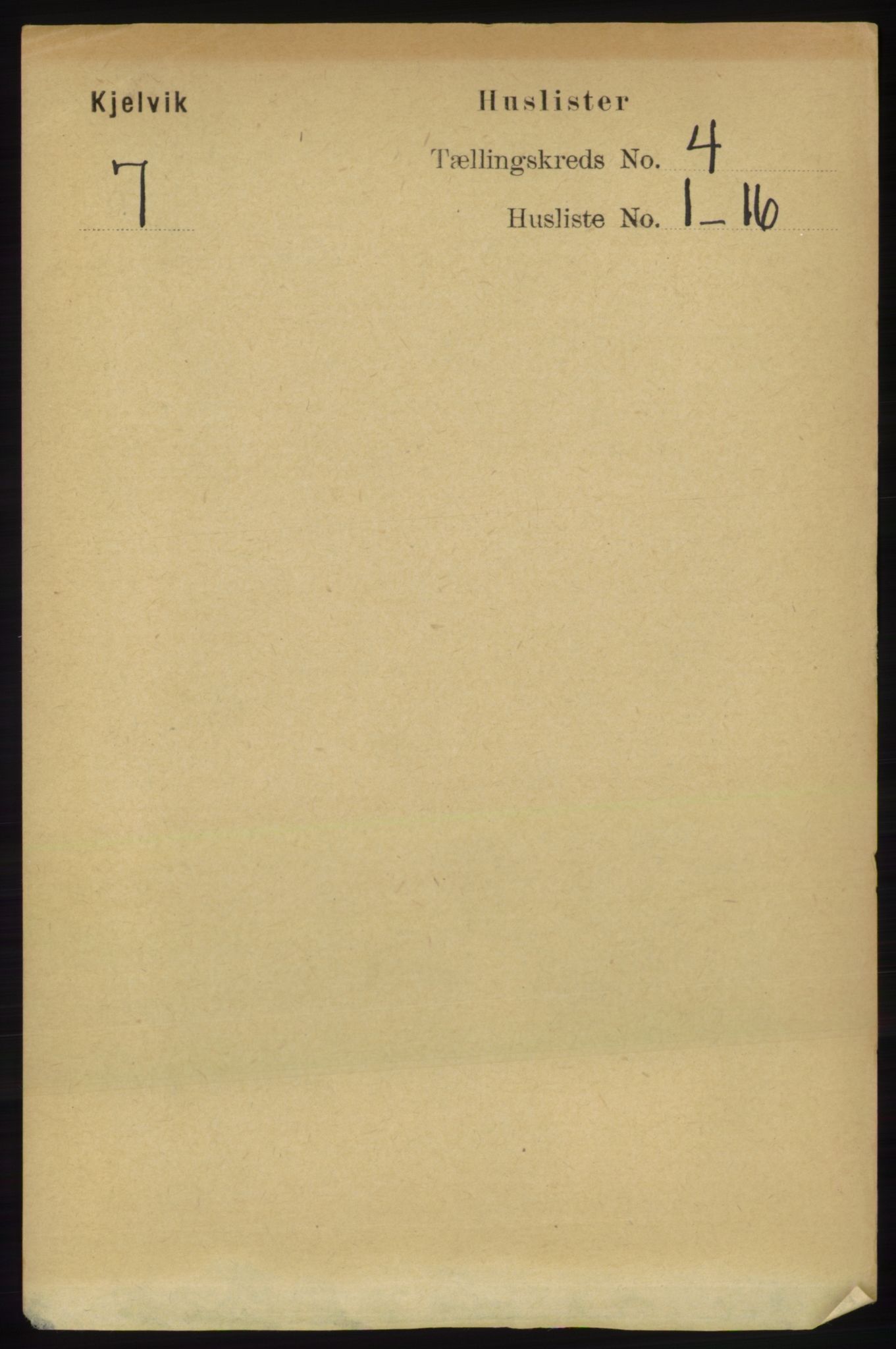 RA, 1891 census for 2019 Kjelvik, 1891, p. 406