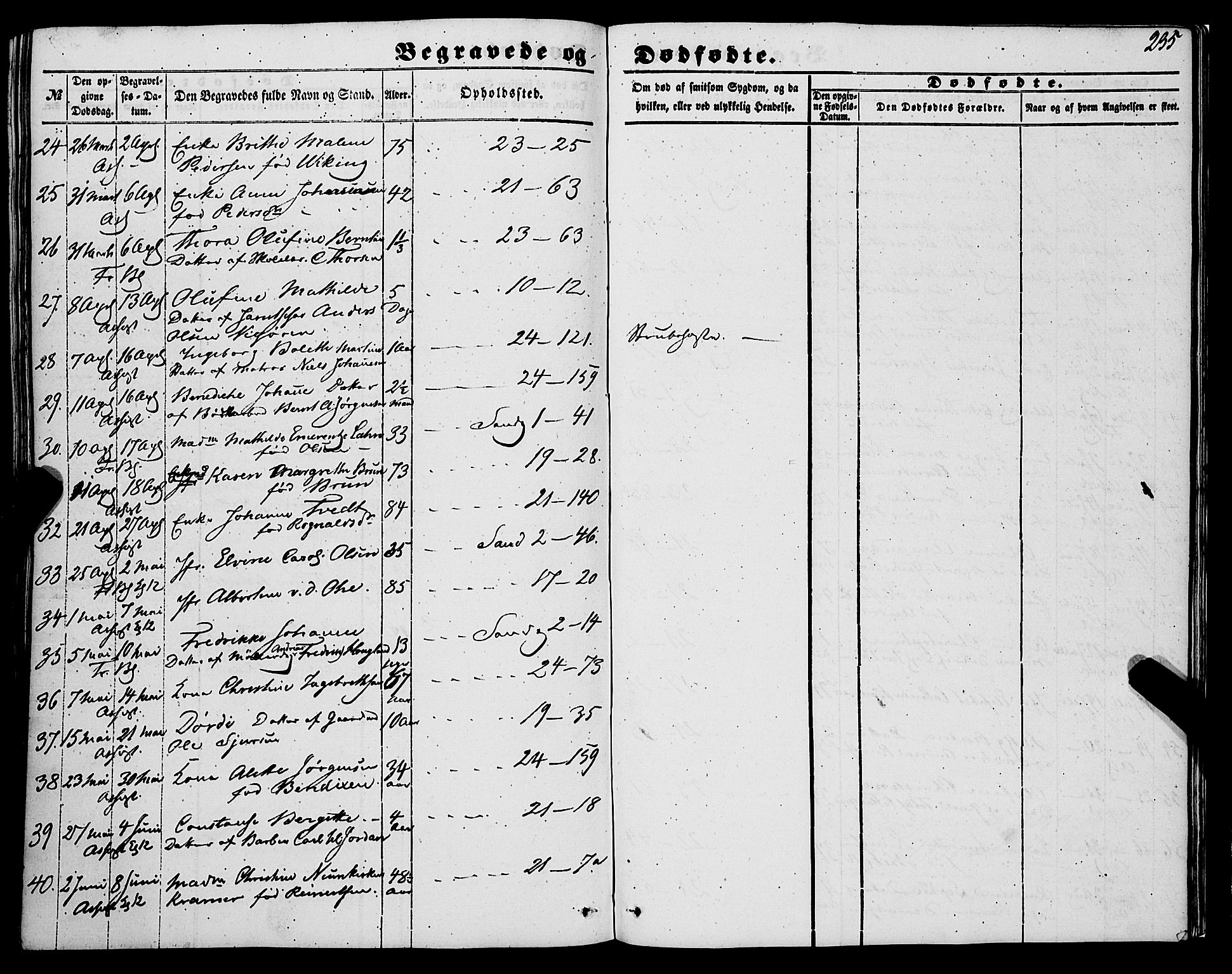 Korskirken sokneprestembete, SAB/A-76101/H/Haa: Parish register (official) no. E 2, 1848-1862, p. 235