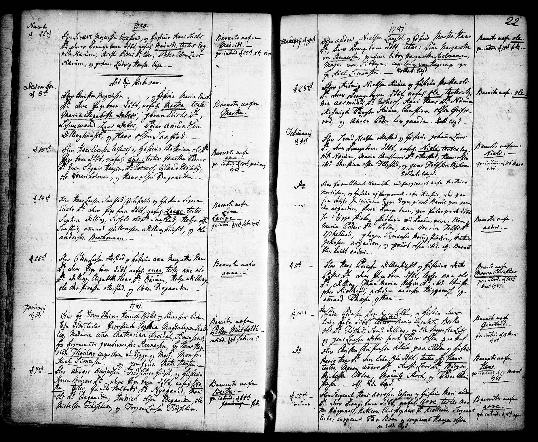 Rygge prestekontor Kirkebøker, SAO/A-10084b/F/Fa/L0002: Parish register (official) no. 2, 1771-1814, p. 22
