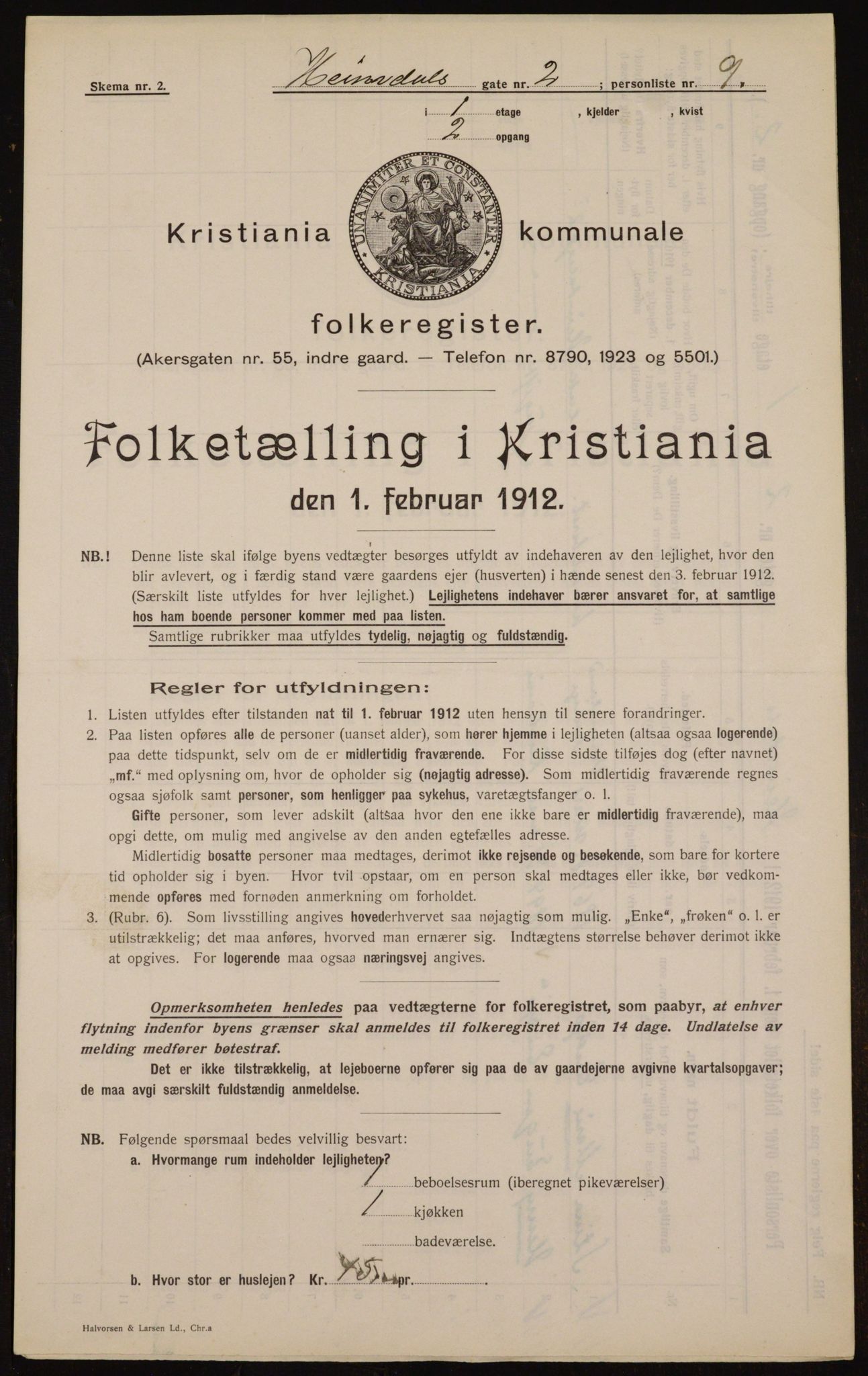 OBA, Municipal Census 1912 for Kristiania, 1912, p. 36969