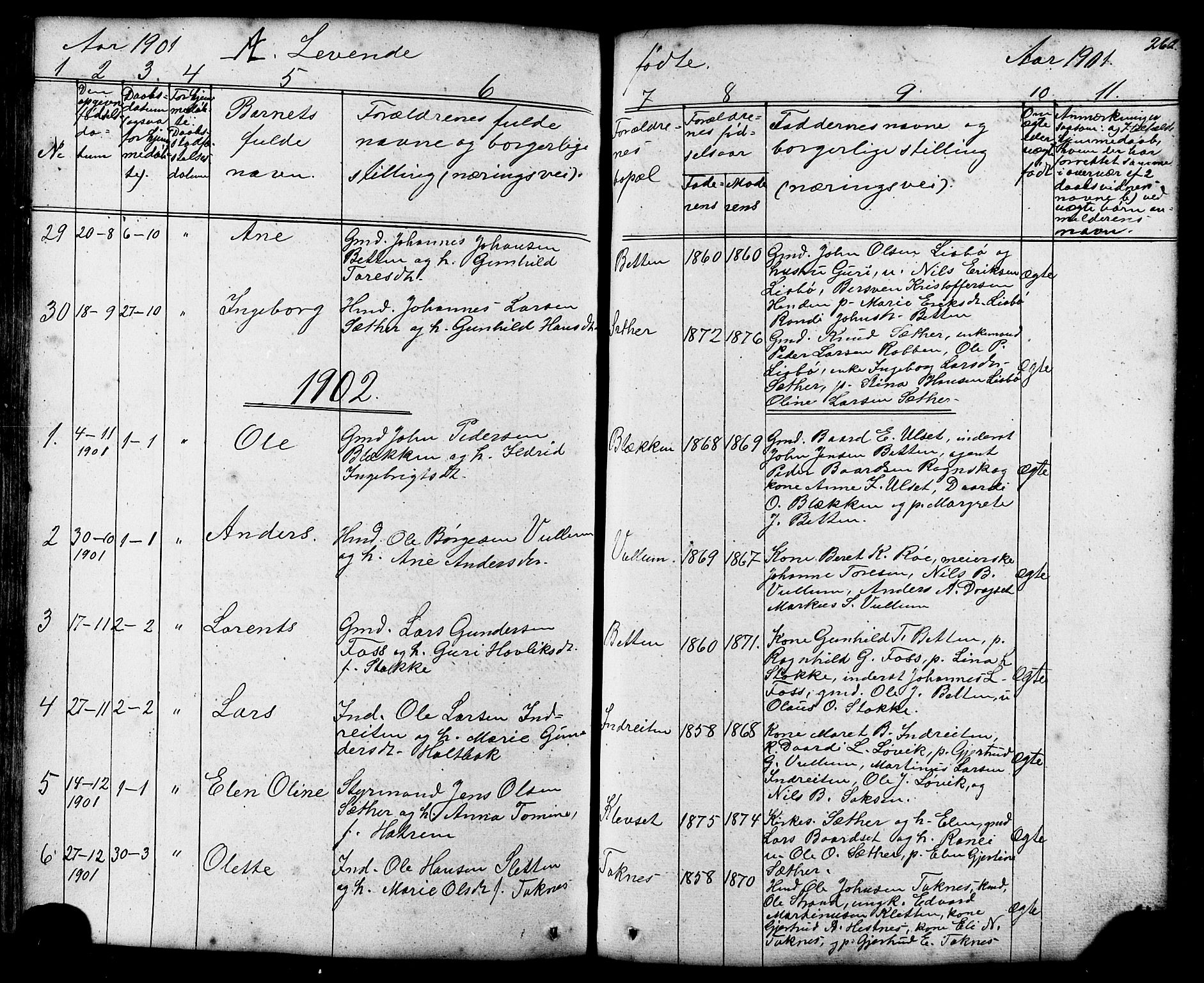 Ministerialprotokoller, klokkerbøker og fødselsregistre - Møre og Romsdal, SAT/A-1454/576/L0890: Parish register (copy) no. 576C01, 1837-1908, p. 262