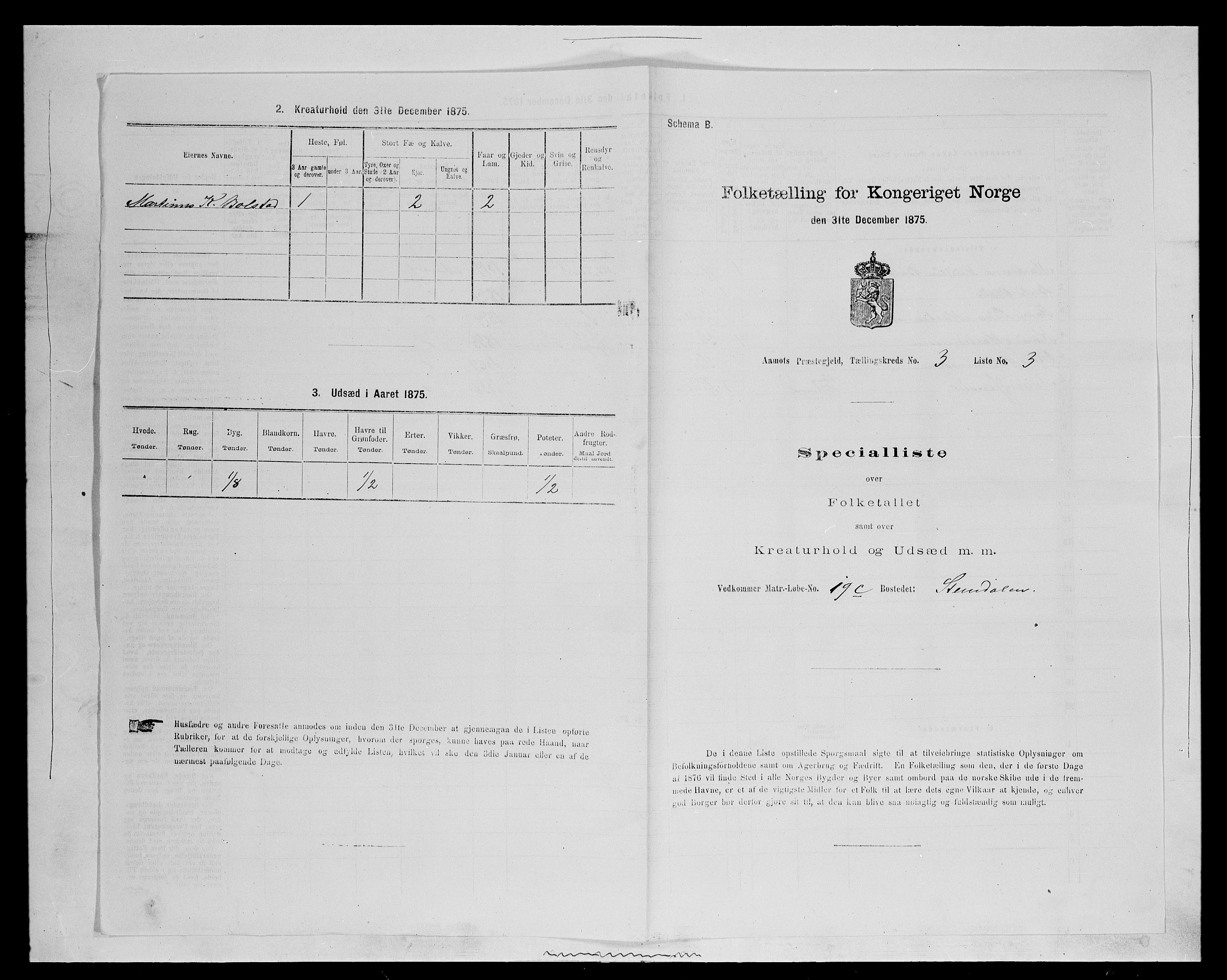 SAH, 1875 census for 0429P Åmot, 1875, p. 462